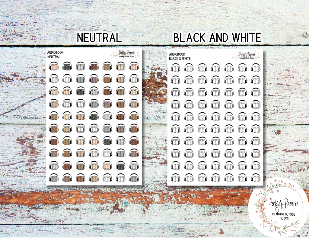 Audiobook Icon Planner Sticker, Audiobook Tracker, Bookish Stickers, Book Tracking, Doodle Sticker, Headphones, Listening
