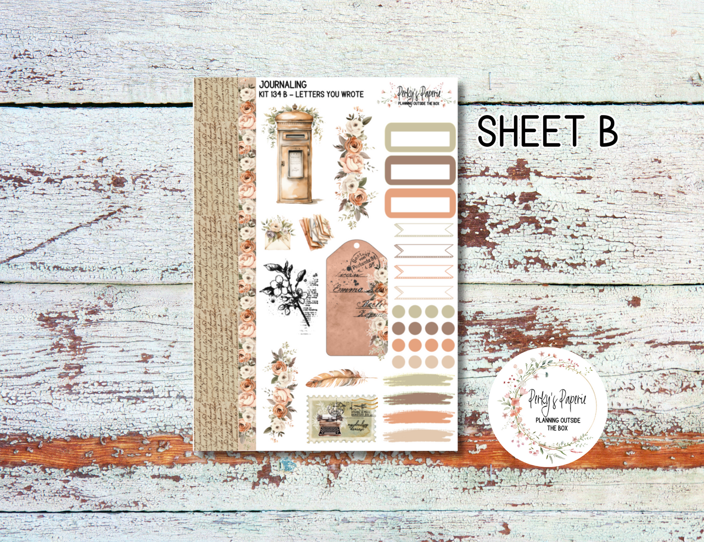 Journaling Sticker Kit 134 Letters You Wrote, Planner Stickers for Anytime Plans. Great for Hobonichi, Take a Note, EC, HP and Hemlock & Oak