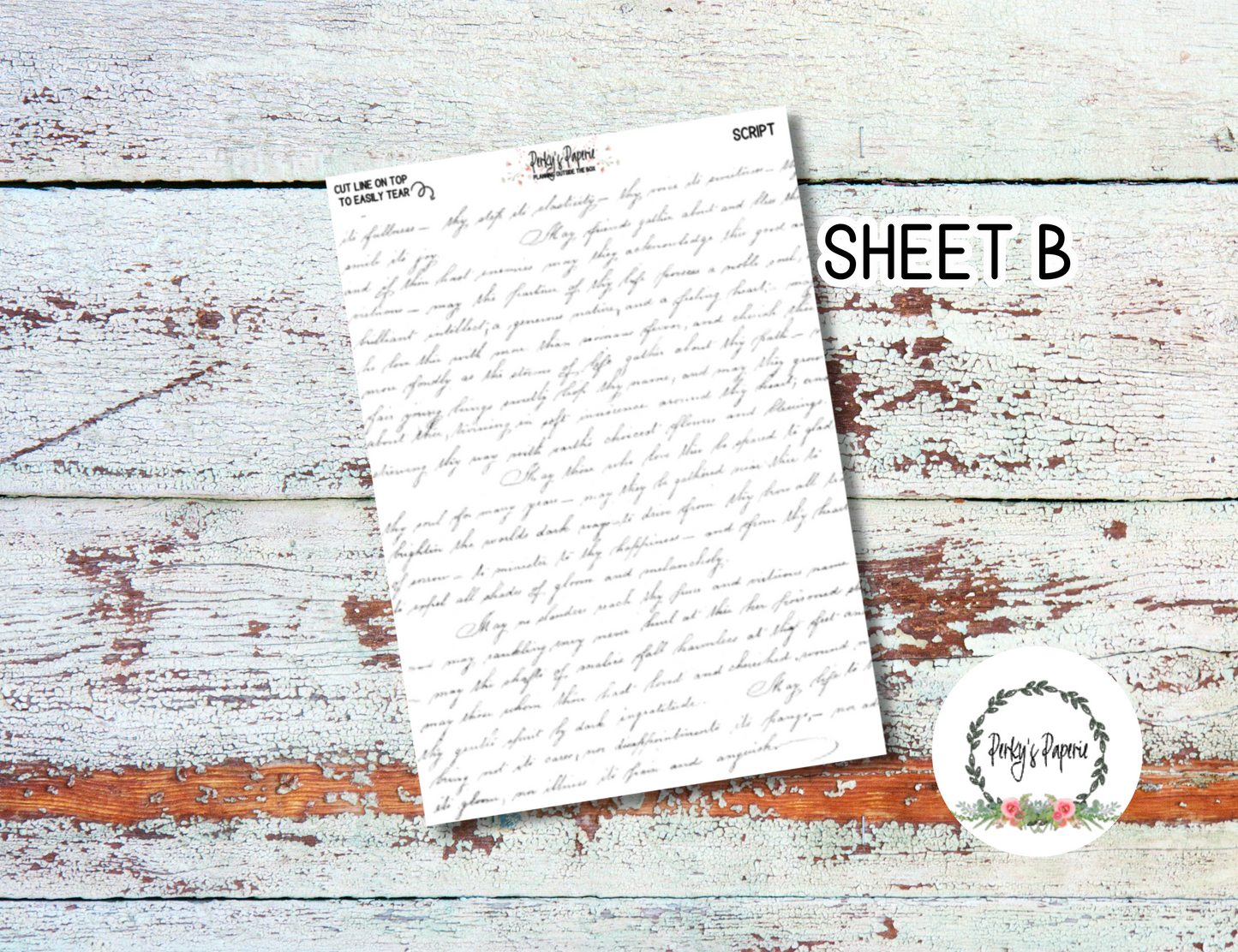 Washi Paper Tearable Stickers - Mocha Mousse 159 Coffee Beans and Script Washi