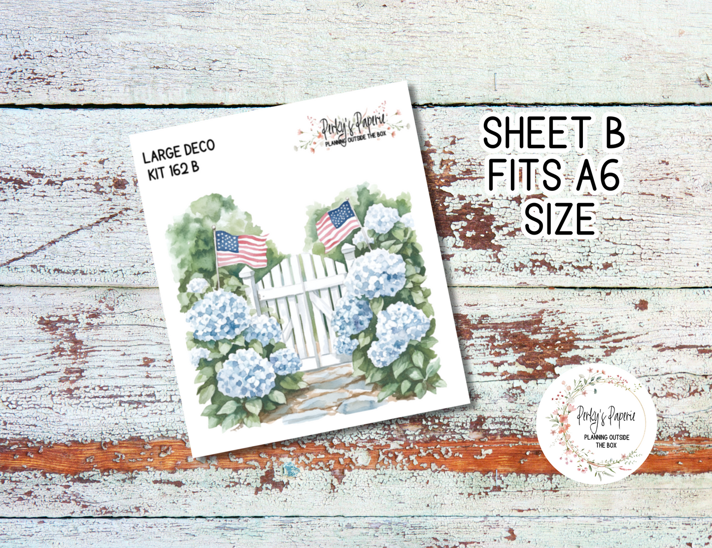 Transparent Extra Large, Jumbo Deco Planner Sticker For Your Overview Pages, Blank Daily Pages or Journal Page July at the Island Kit 162