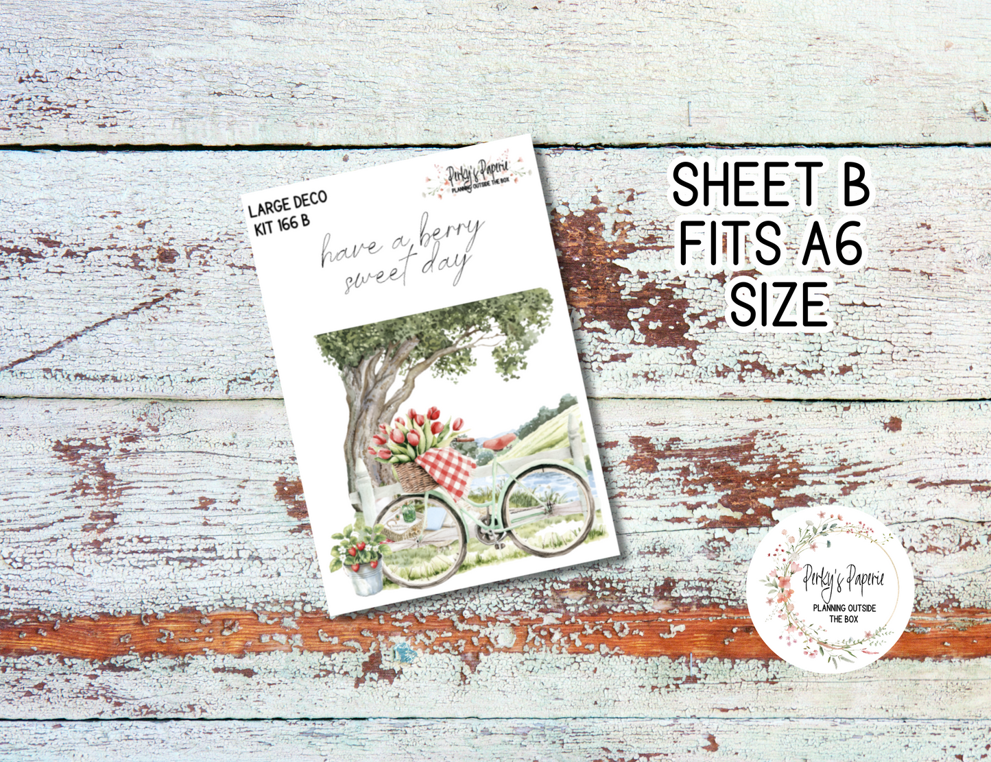 Strawberry Summer Transparent Extra Large, Jumbo Deco Planner Sticker For Your Overview Pages, Blank Daily Pages or Journal Page 166