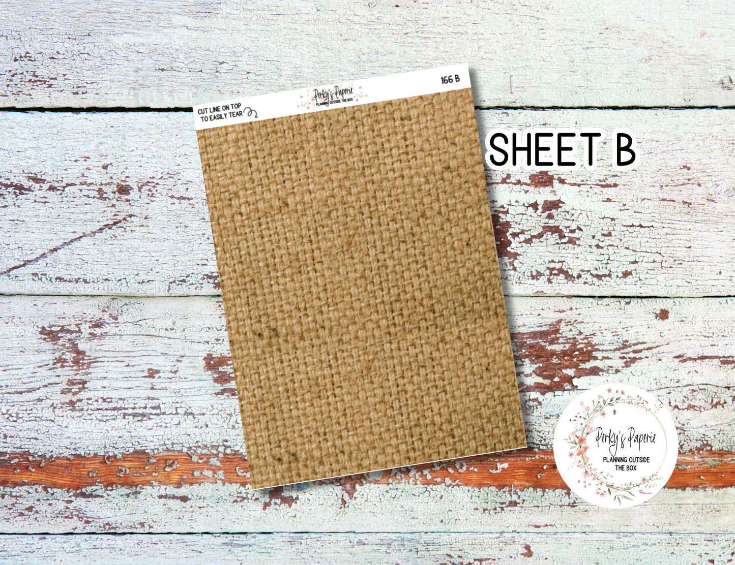 Strawberry Summer Washi Paper Tearable Stickers Kit 166 - Red Buffalo Check and Jute Weave