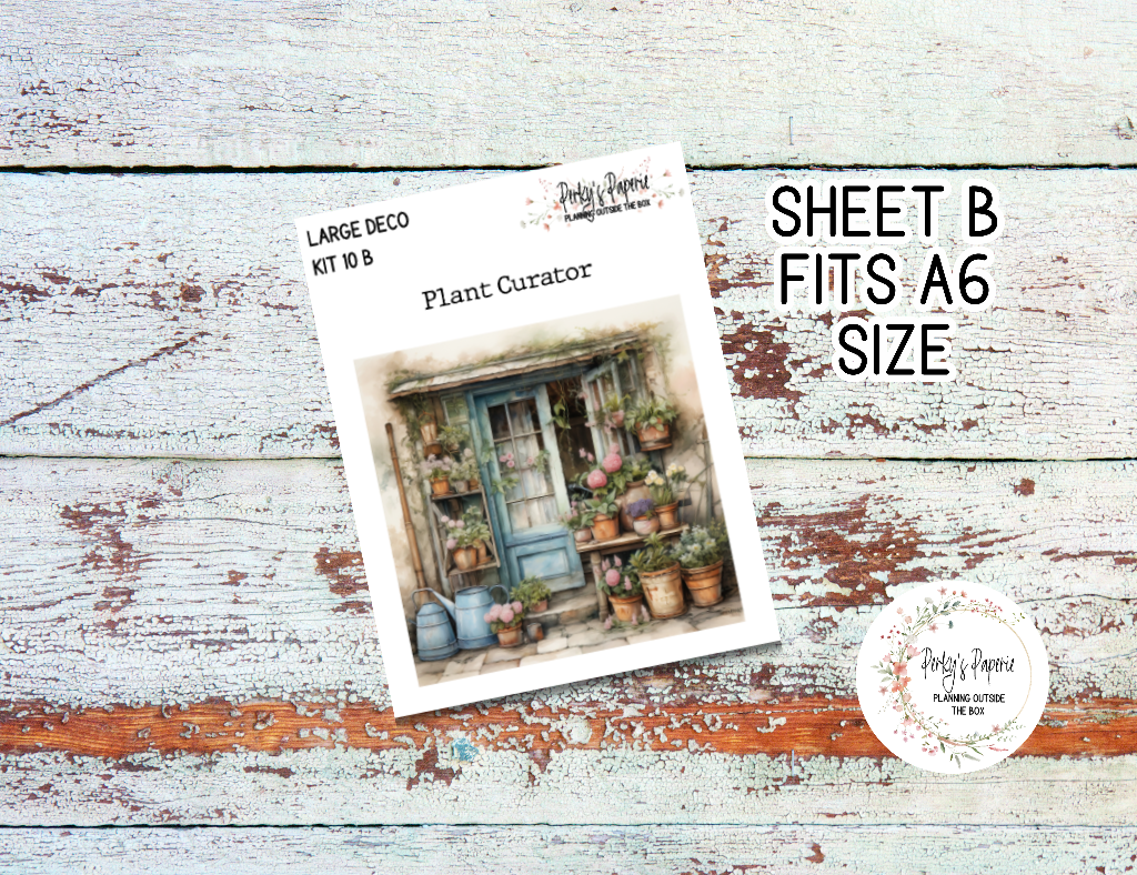 Transparent Extra Large, Jumbo Deco Planner Sticker For Your Overview Pages, Blank Daily Pages or Journal Plant Addiction Kit 10