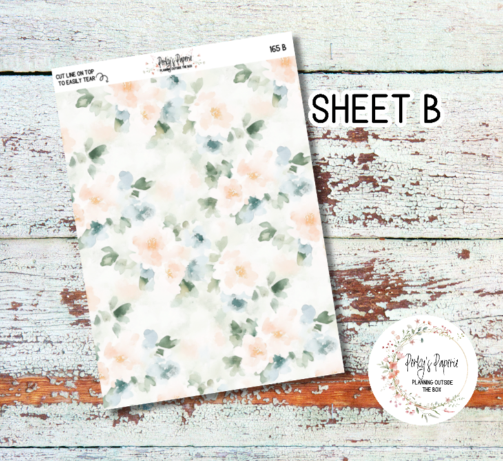Washi Paper Tearable Stickers - Summer Floral Garden Kit 165