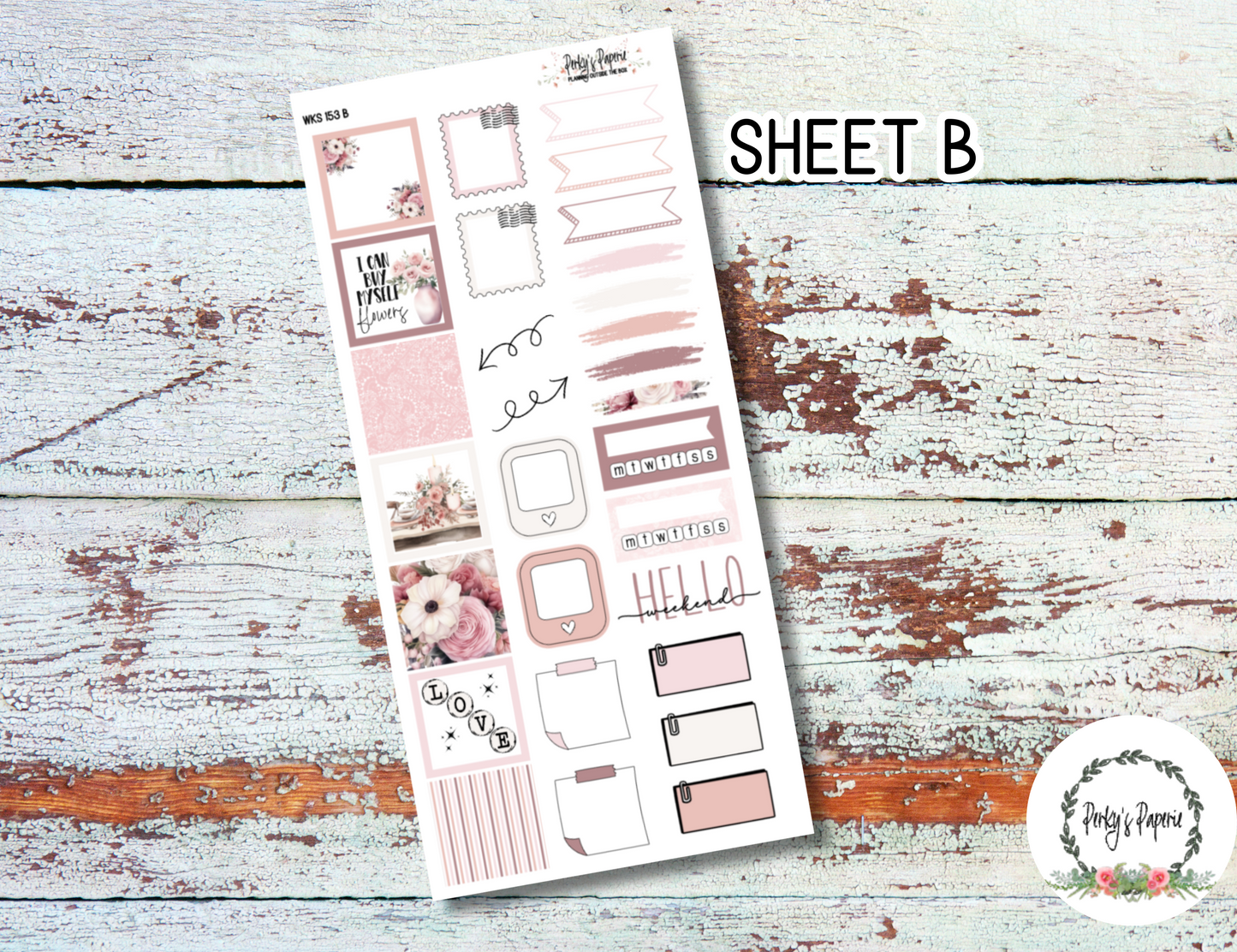 Hobonichi Weeks Planner Sticker Kit 153 - Weekly Planning Love for Valentines Planning