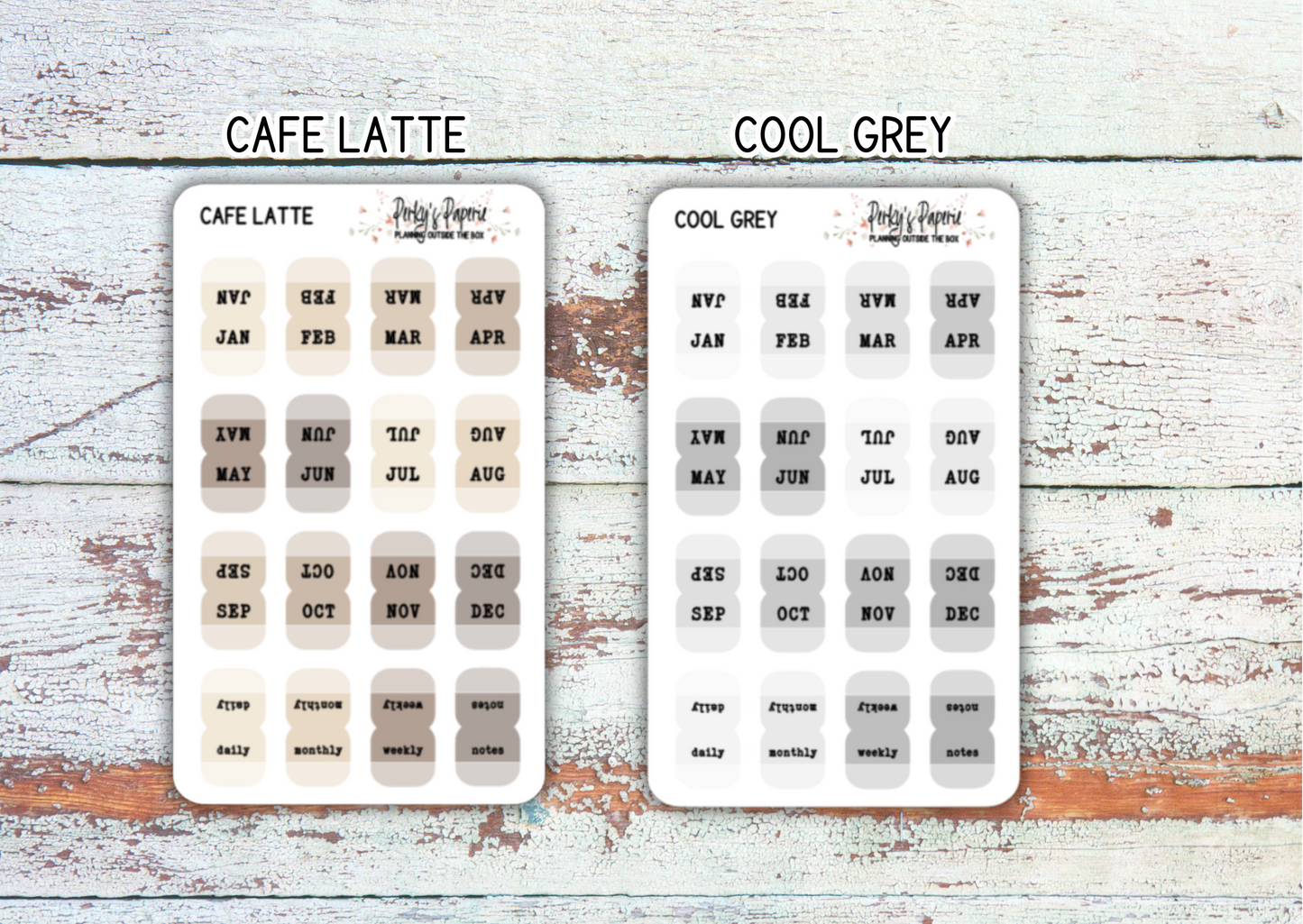 NEW Mini Monthly Planner Tabs Typewriter Font for Hobonichi Cousin, Hobonichi Weeks, Journals and more For Your Planner Set Up