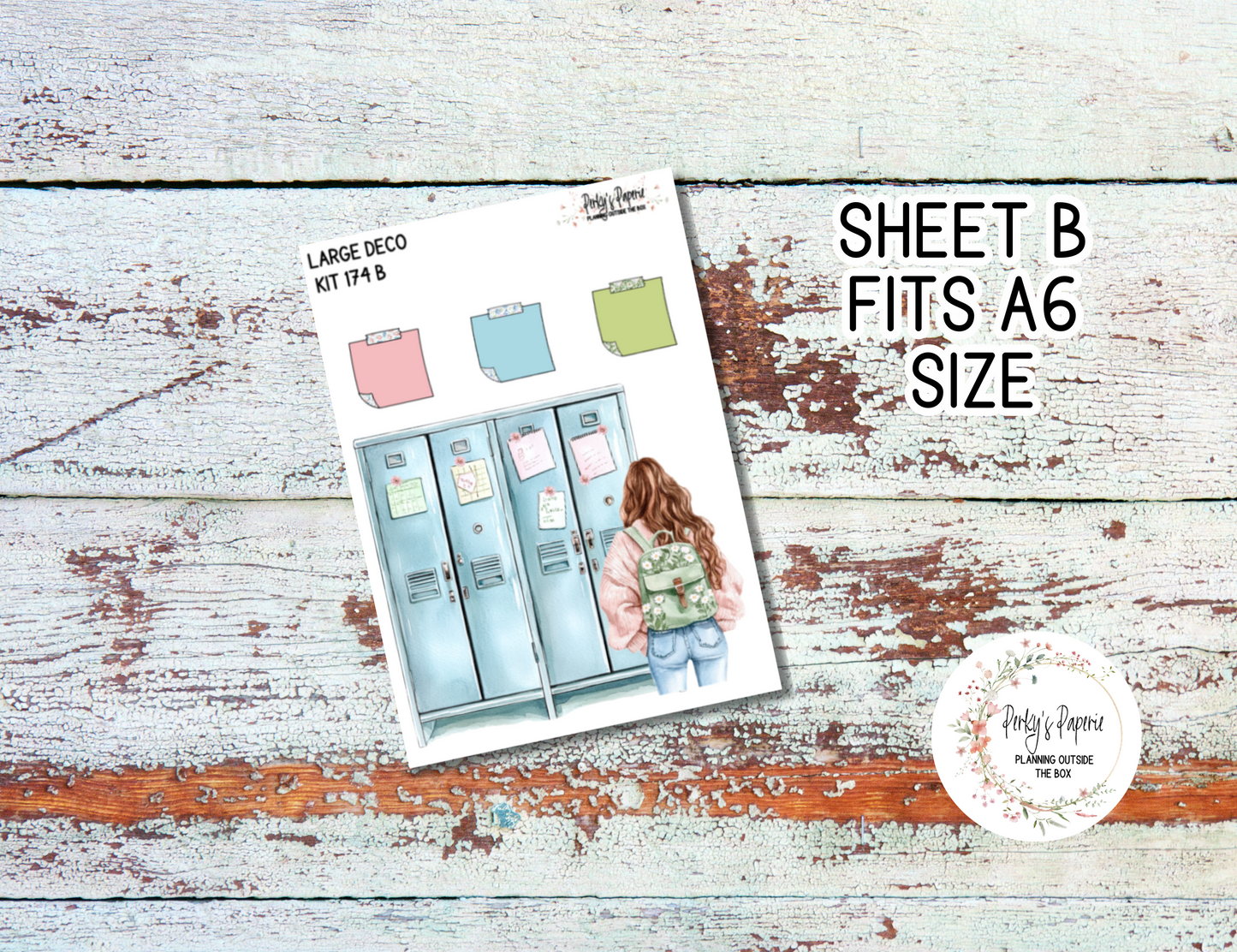 School Daze-y Transparent Extra Large, Jumbo Deco Planner Sticker For Your Overview Pages, Blank Daily Pages or Journal Page 174