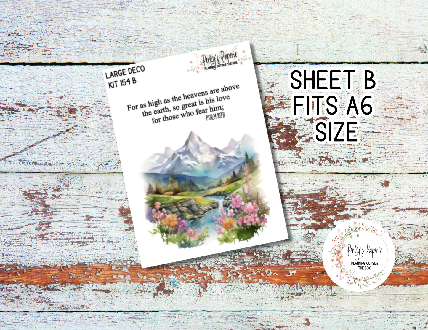 Transparent Extra Large, Jumbo Deco Planner Sticker For Your Overview Pages, Blank Daily Pages or Journal Page Creative Hearts Kit 154