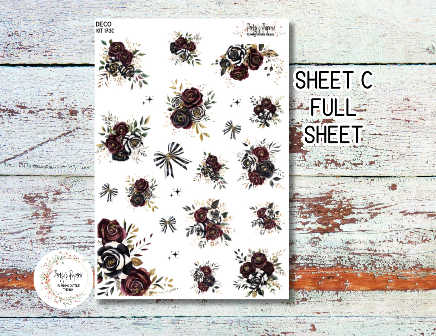 Sinister Carnival Full Sheet Deco Planner Stickers Kit 173, Decorative Planning, Journaling Stickers, Junk Journal, Planner Stickers