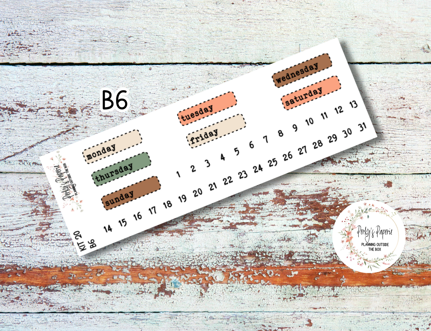 Cozy Fall Stitched Box Mixed Color Date Covers Colorful Planner Stickers for Various Planners Kit 20, Days of the Week Date Cover, Redate Stickers