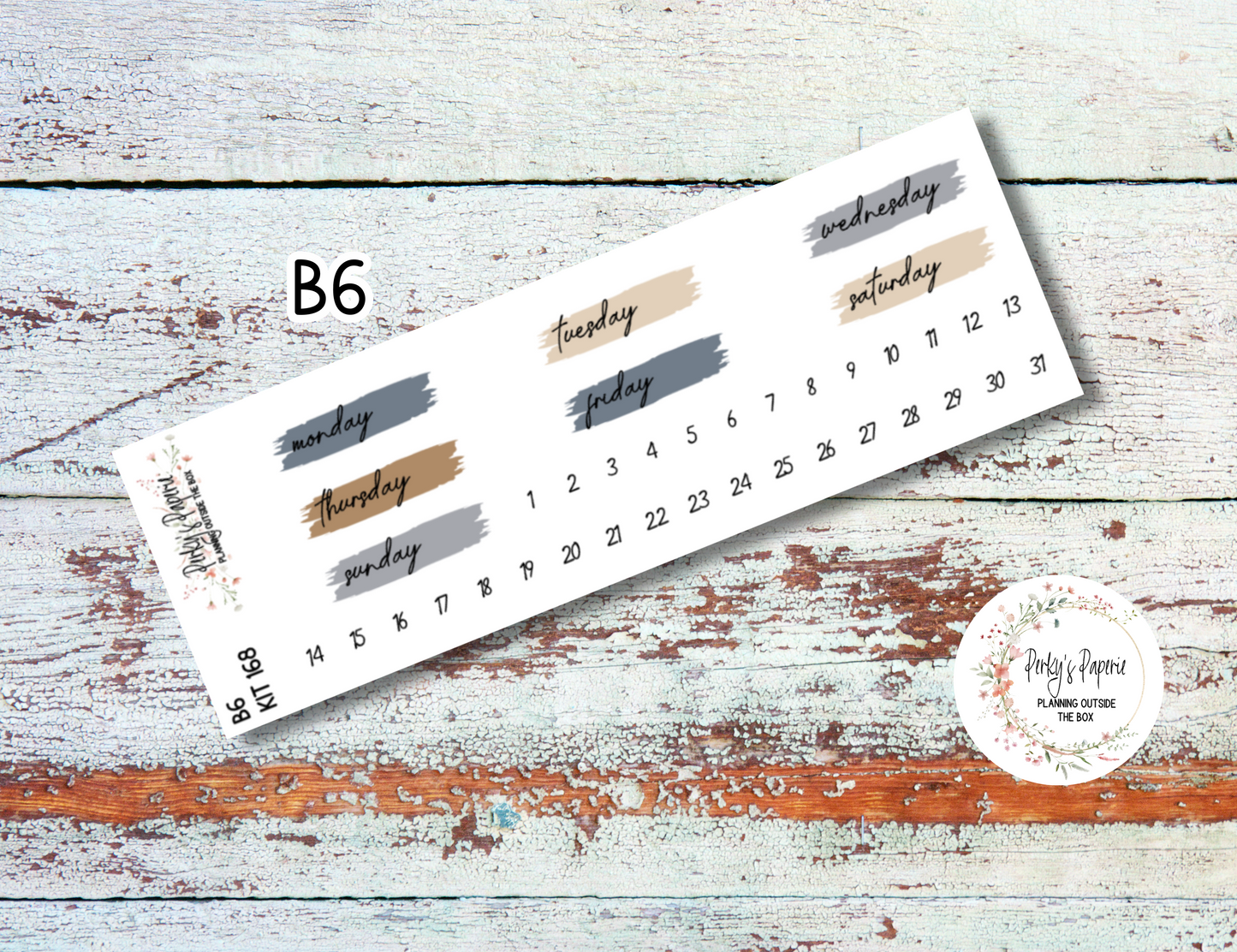 Brush Stroke Mixed Color Date Covers Colorful Planner Stickers for Various Planners Kit 168, Days of the Week Date Cover, Redate Stickers
