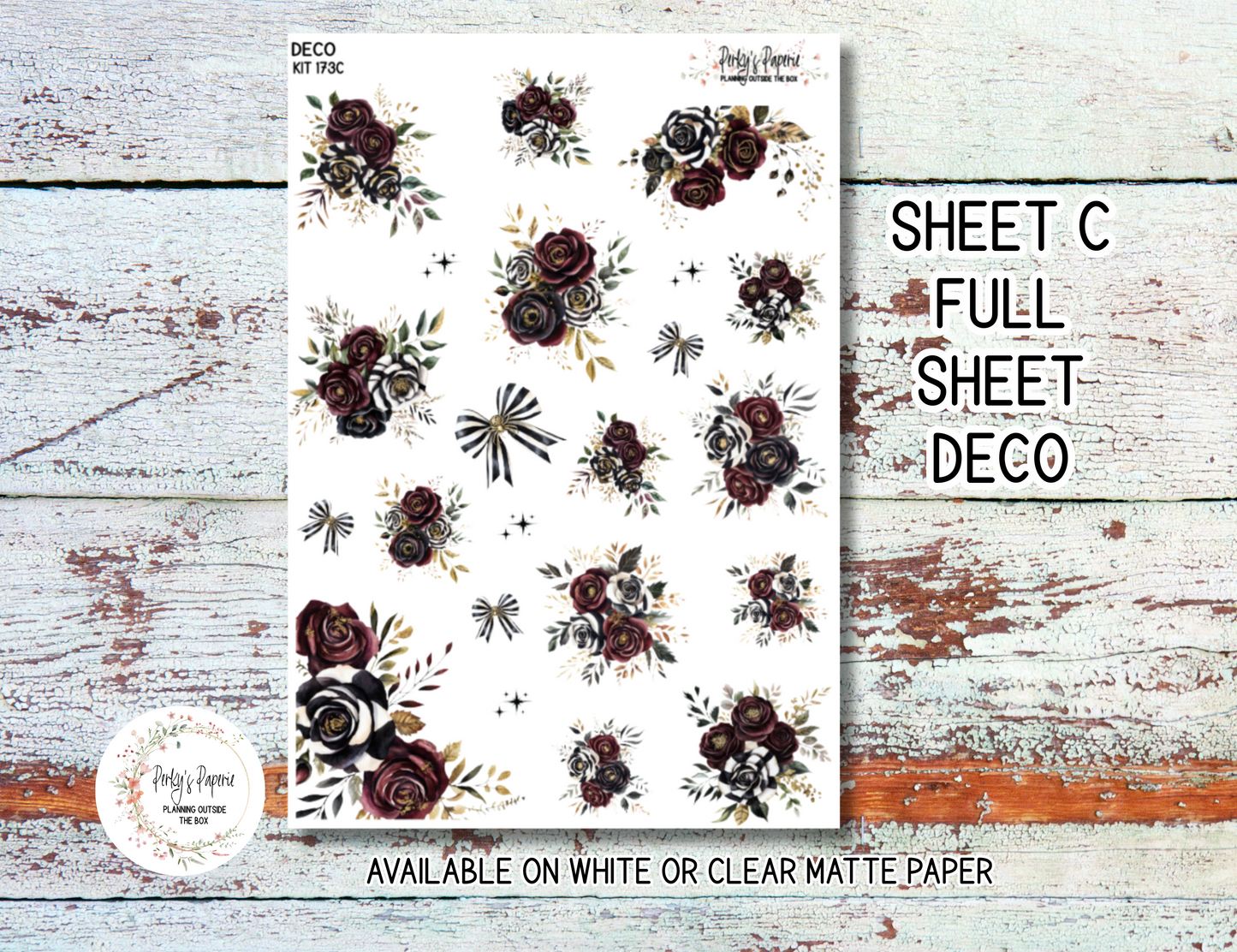 Sinister Carnival Sticker Sheets # 173 – Halloween Planner Stickers