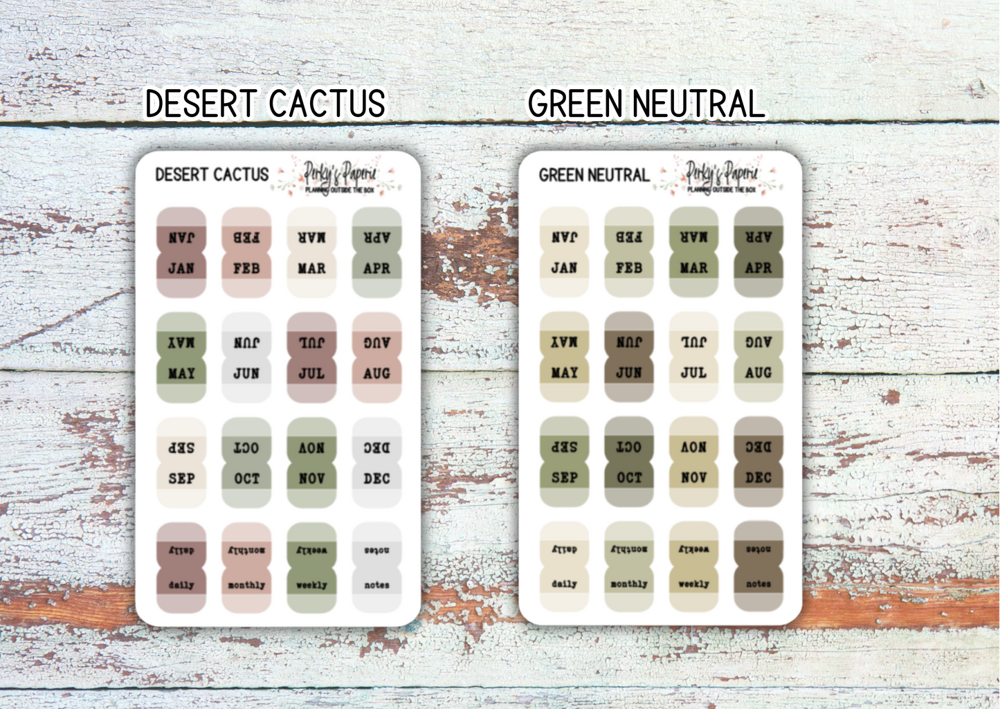 NEW Mini Monthly Planner Tabs Typewriter Font for Hobonichi Cousin, Hobonichi Weeks, Journals and more For Your Planner Set Up
