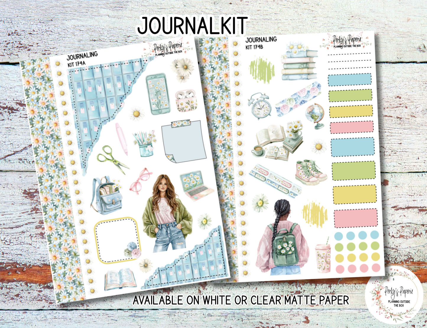 School Dazey Sticker Sheets # 174 – Back to School Planner Stickers