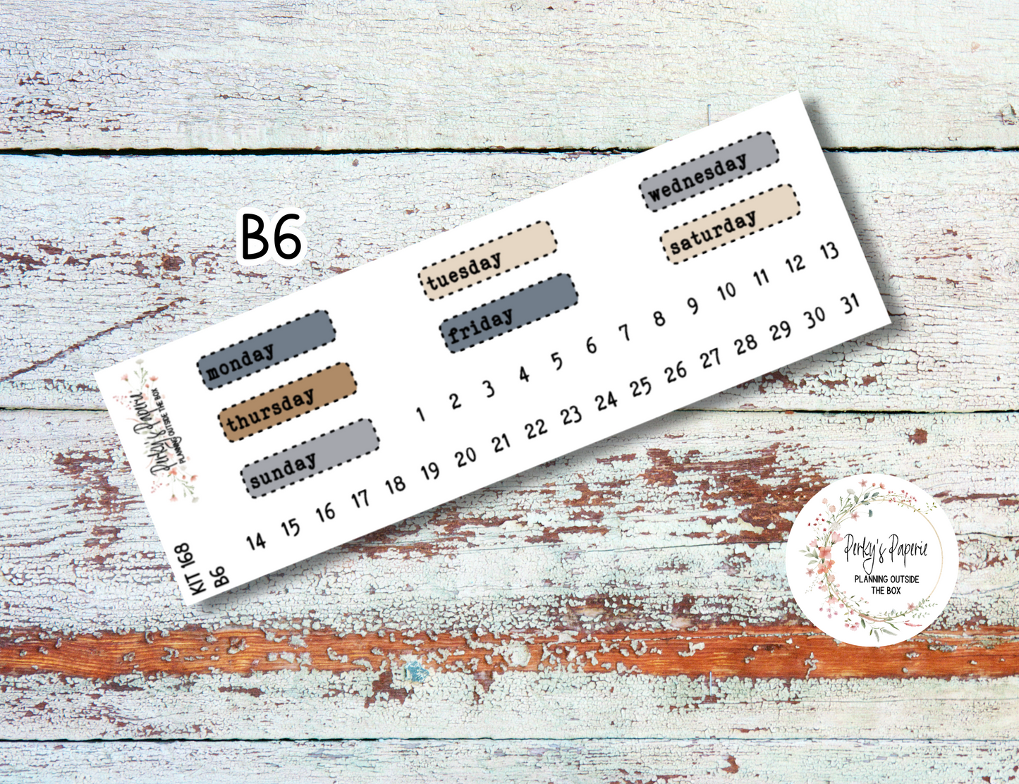 Stitched Box Mixed Color Date Covers Colorful Planner Stickers for Various Planners Kit 168, Days of the Week Date Cover, Redate Stickers