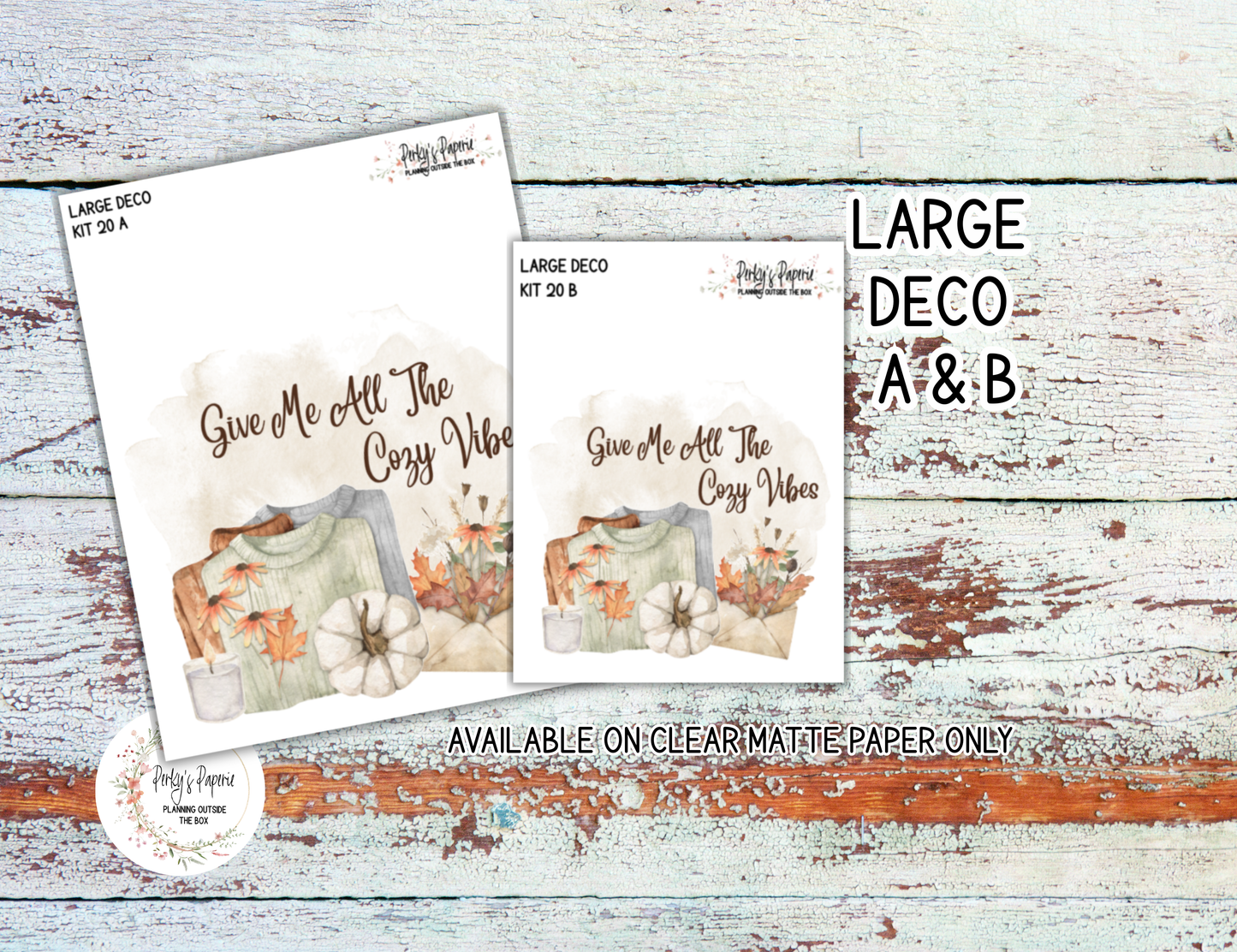 Cozy Fall # 20 – Autumn Cozy Vibes in Orange, Greens and Browns Planner Stickers Micro Kit