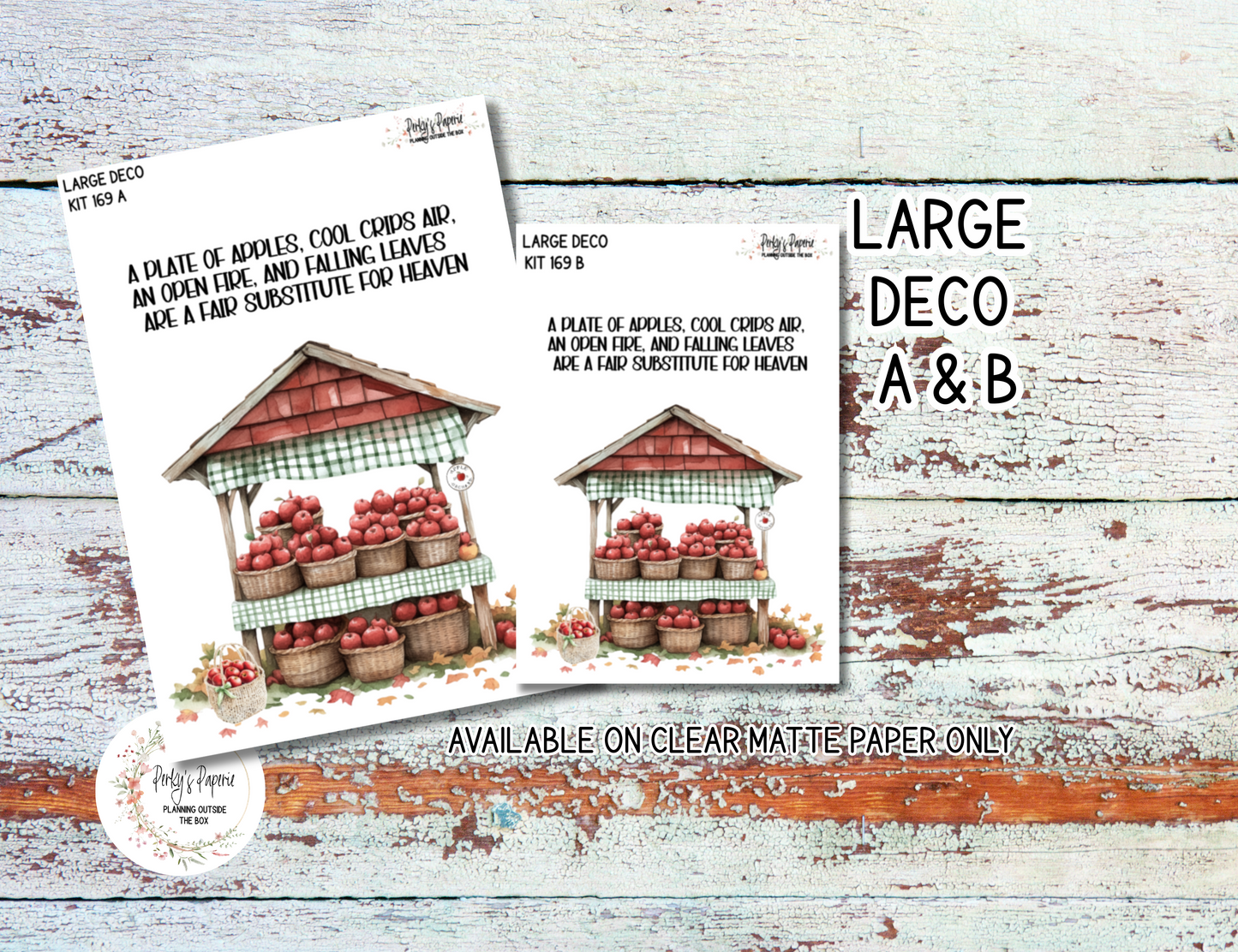 An Apple A Day Sticker Sheets # 169 – Fall and Autumn Apple Planner Stickers