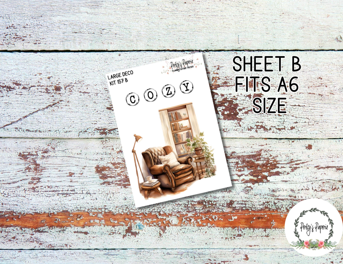 Transparent Extra Large, Jumbo Deco Planner Sticker For Your Overview Pages, Blank Daily Pages or Journal Bookish Happy Place Kit 157