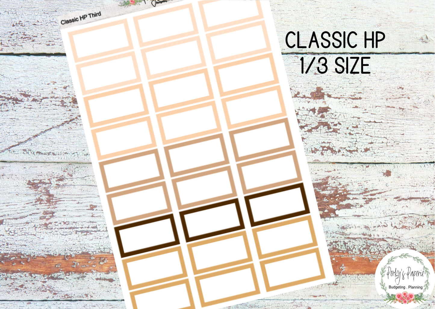 Boho Neutral Classic HP Colorful Planner Boxes | Colorful Boxes | Functional Planner Stickers | Budget Boxes | Planner Boxes