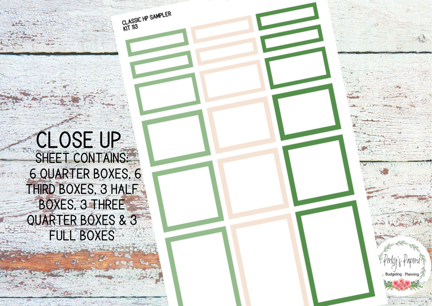 Classic HP Sampler Kit 113 St Patricks Day | Functional Planner Stickers | Budget Boxes | Planner Box Stickers | EC | Makselife