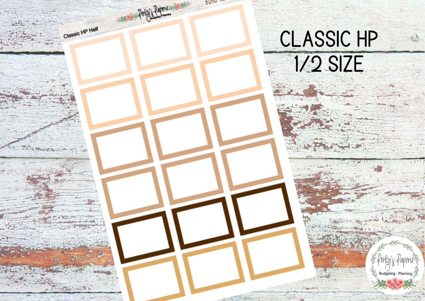 Boho Neutral Classic HP Colorful Planner Boxes | Colorful Boxes | Functional Planner Stickers | Budget Boxes | Planner Boxes