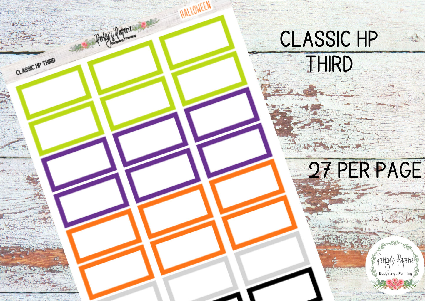 Halloween Classic HP Colorful Planner Boxes | Colorful Boxes | Functional Planner Stickers | Budget Boxes | Planner Boxes