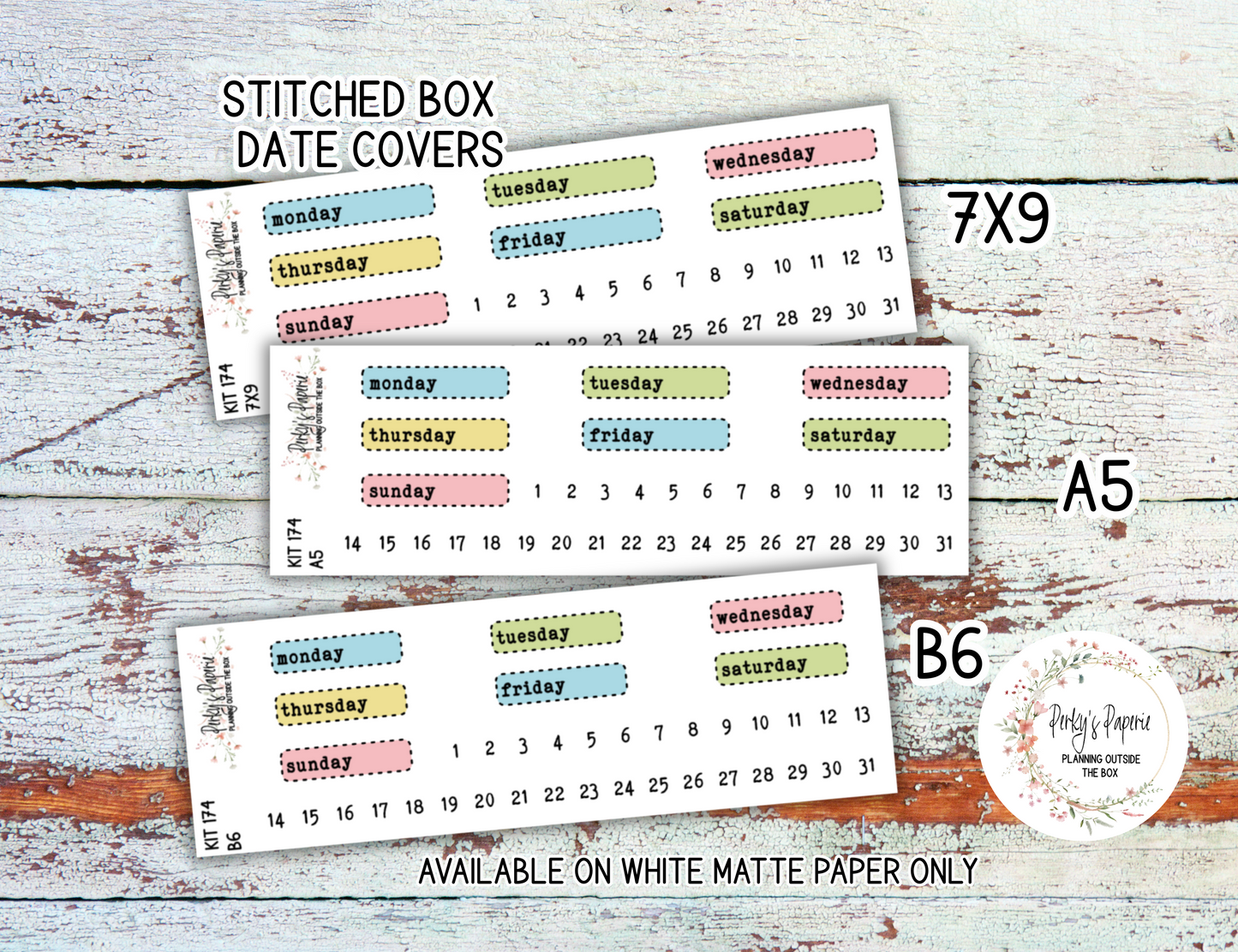 School Dazey Sticker Sheets # 174 – Back to School Planner Stickers