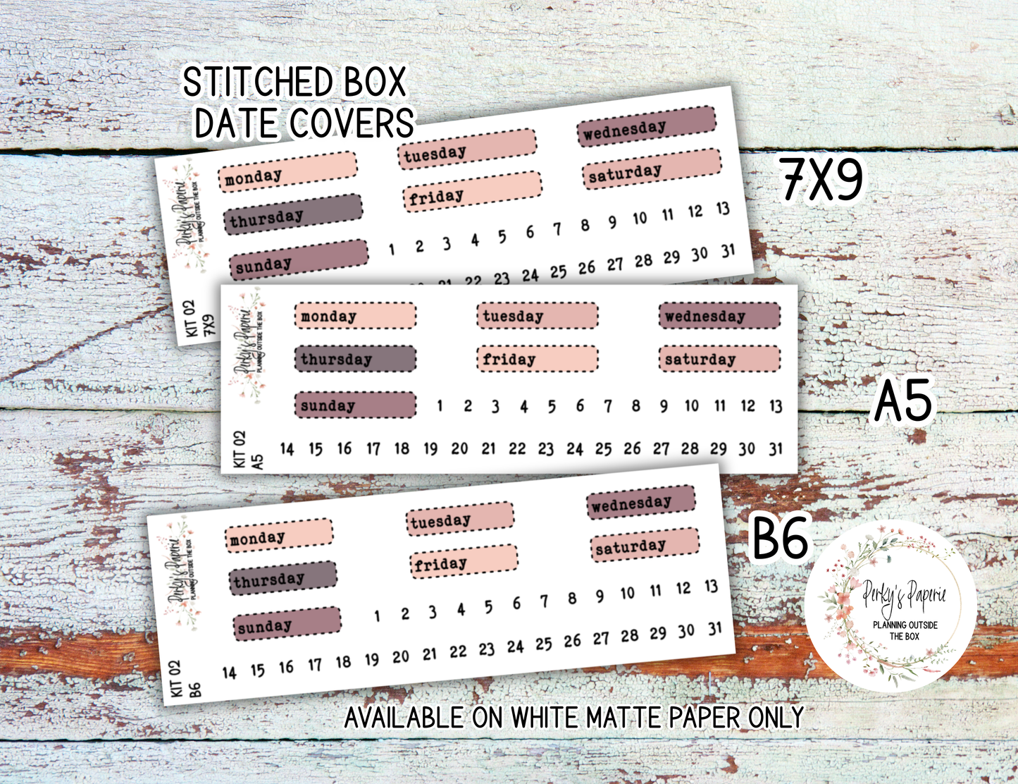 Blushing Blooms # 02 – Fall Pink and Purple Roses with Pumpkin Planner Stickers Micro Kit