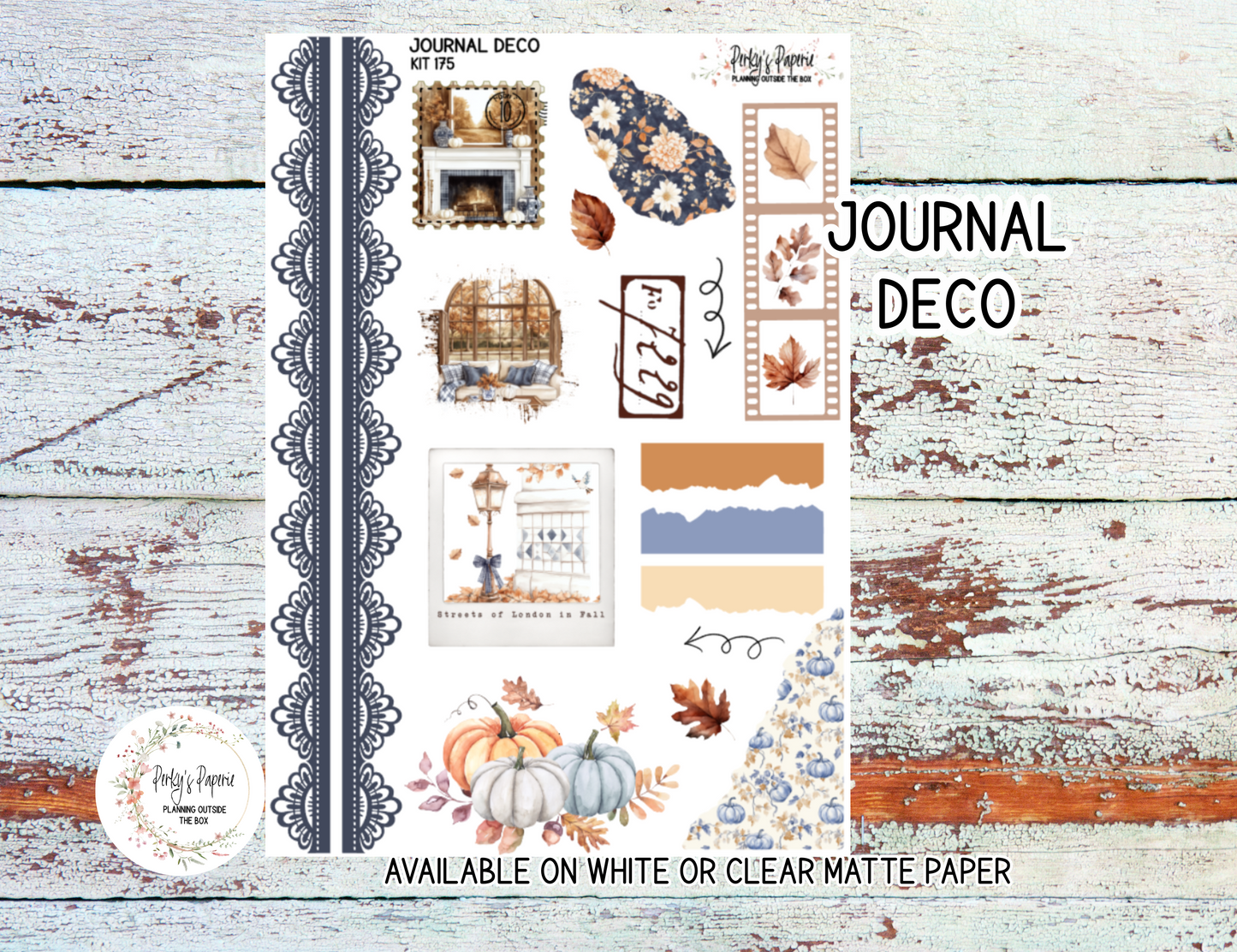 Autumn at Foxbury Manor Sticker Sheets # 175 – Autumn and Fall Planner Stickers
