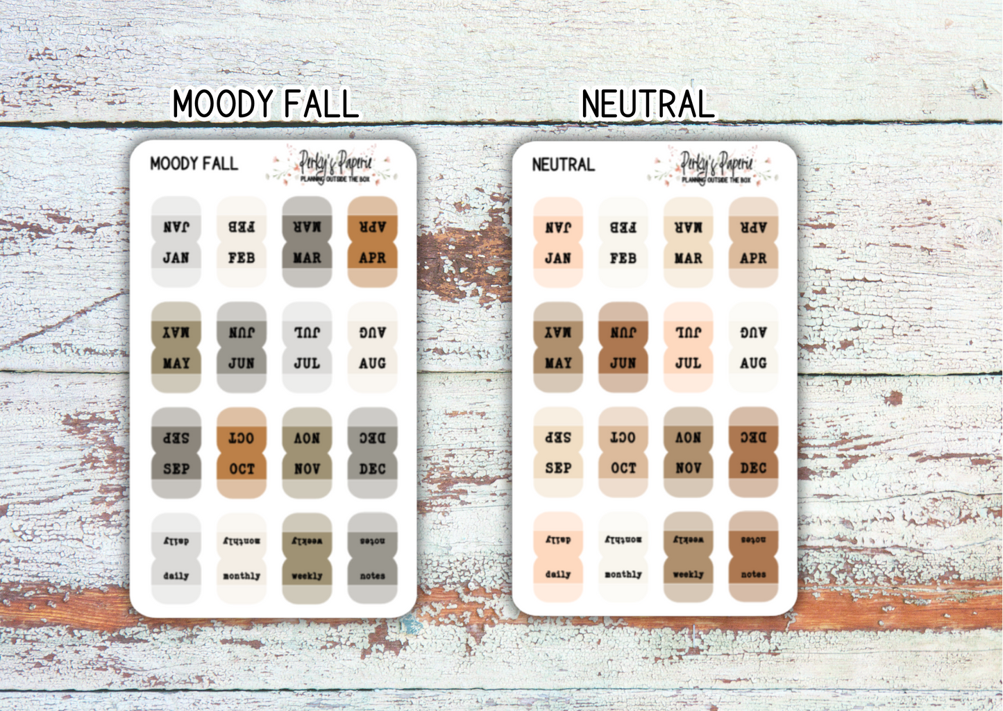 NEW Mini Monthly Planner Tabs Typewriter Font for Hobonichi Cousin, Hobonichi Weeks, Journals and more For Your Planner Set Up