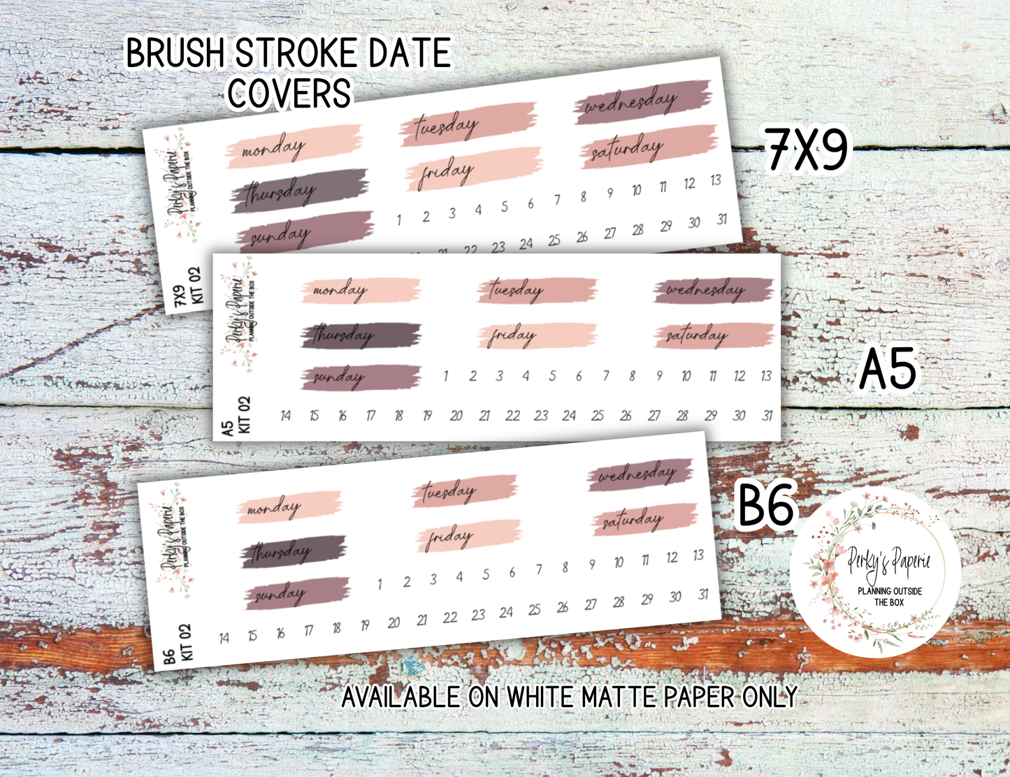 Blushing Blooms # 02 – Fall Pink and Purple Roses with Pumpkin Planner Stickers Micro Kit