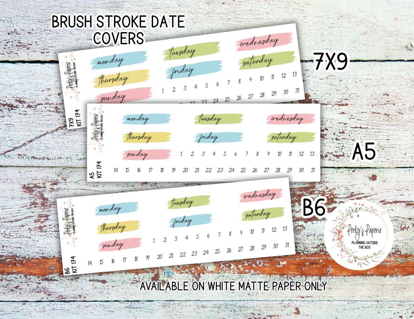 School Dazey Sticker Sheets # 174 – Back to School Planner Stickers
