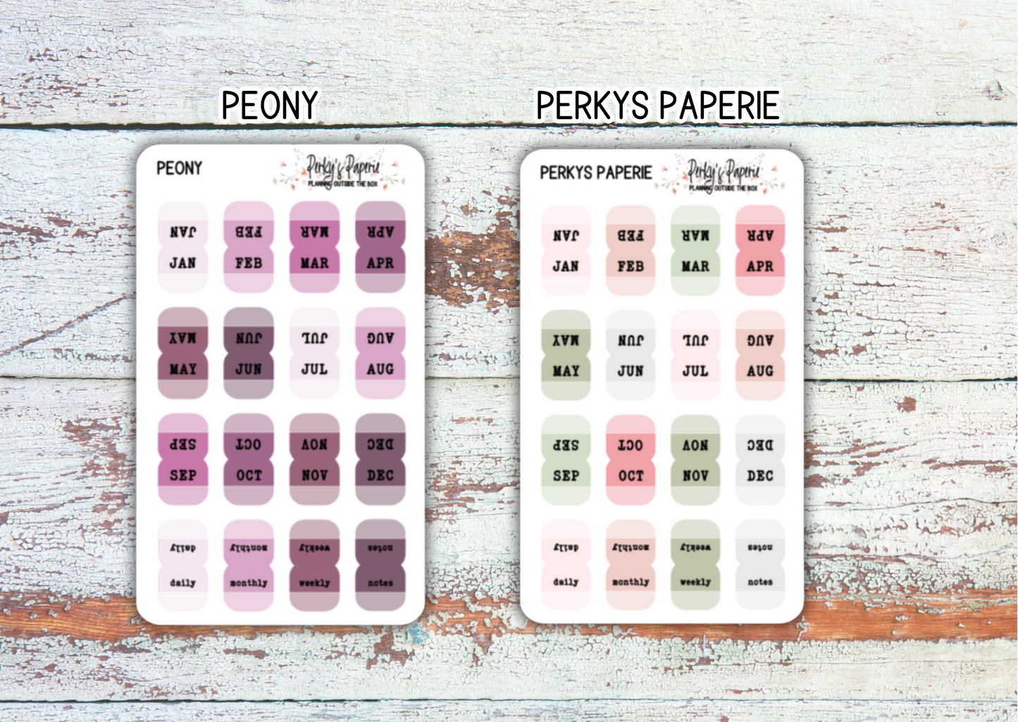 NEW Mini Monthly Planner Tabs Typewriter Font for Hobonichi Cousin, Hobonichi Weeks, Journals and more For Your Planner Set Up