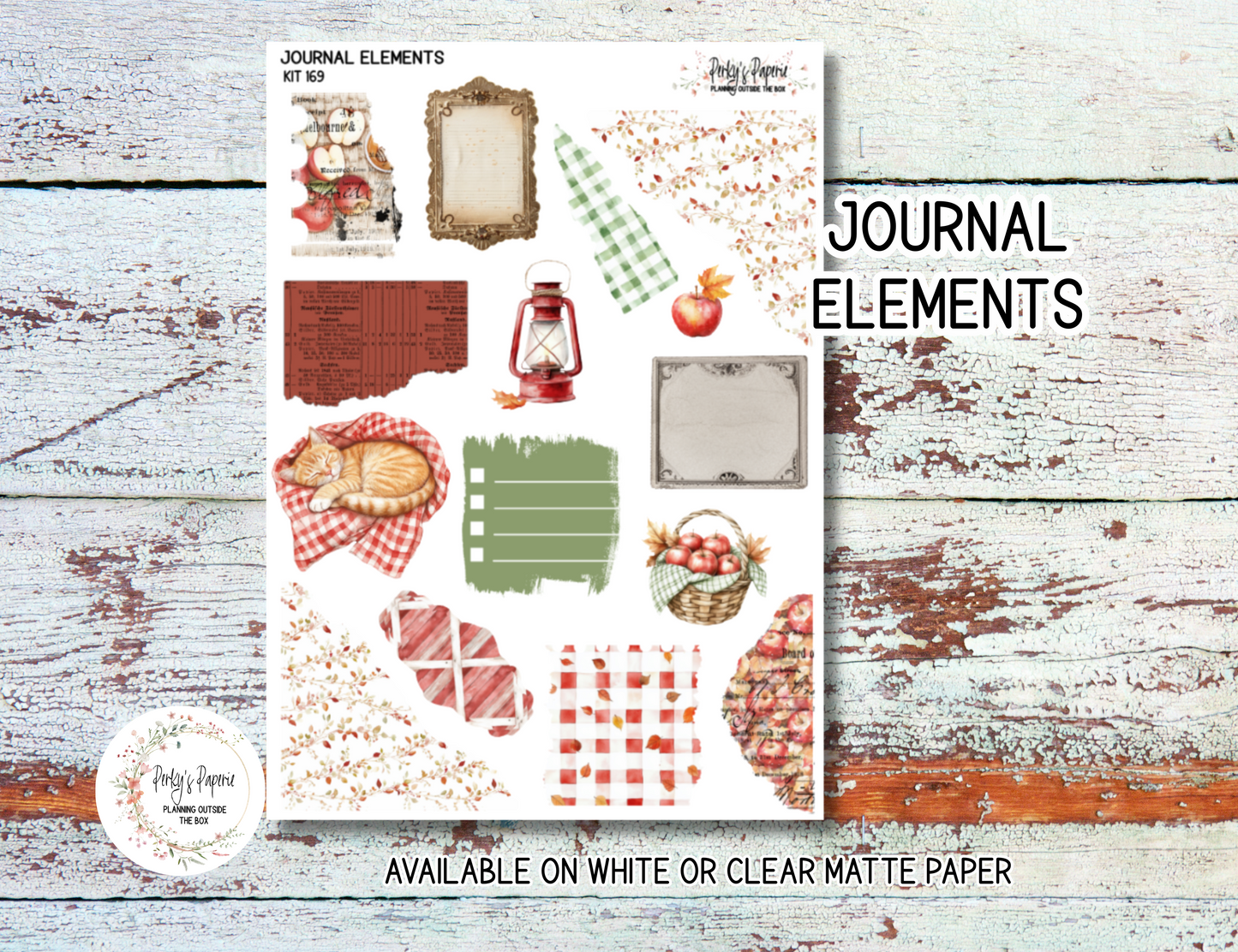 An Apple A Day Sticker Sheets # 169 – Fall and Autumn Apple Planner Stickers