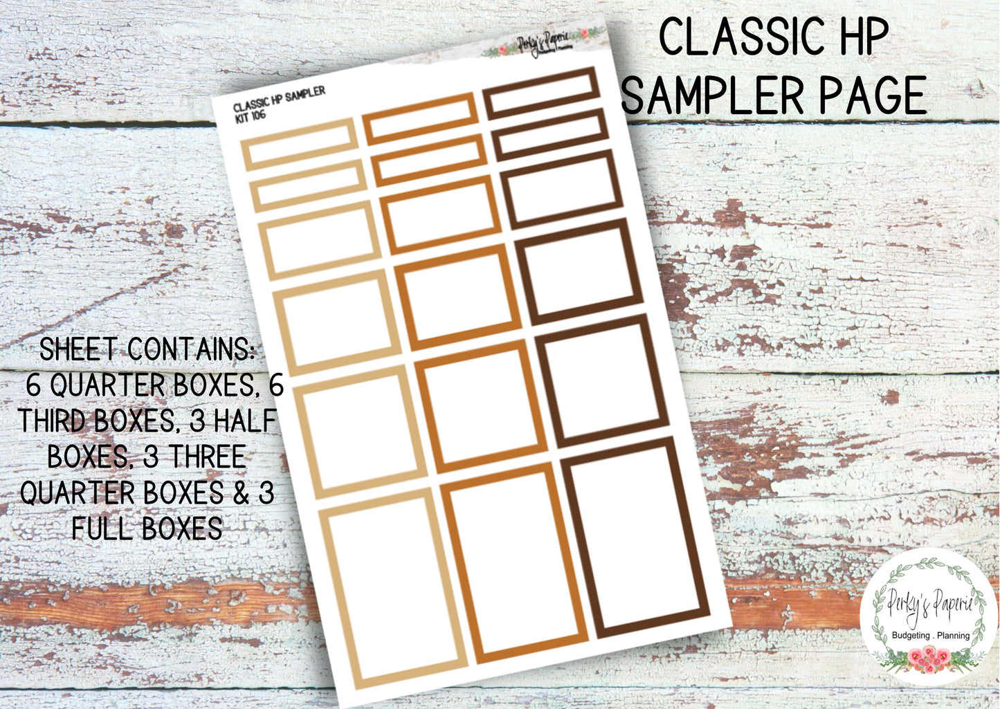 Boho Fall Autumn Floral 106 Classic HP Sampler Boxes | Functional Planner Stickers | Budget Boxes | Planner Box Stickers | EC | Makselife