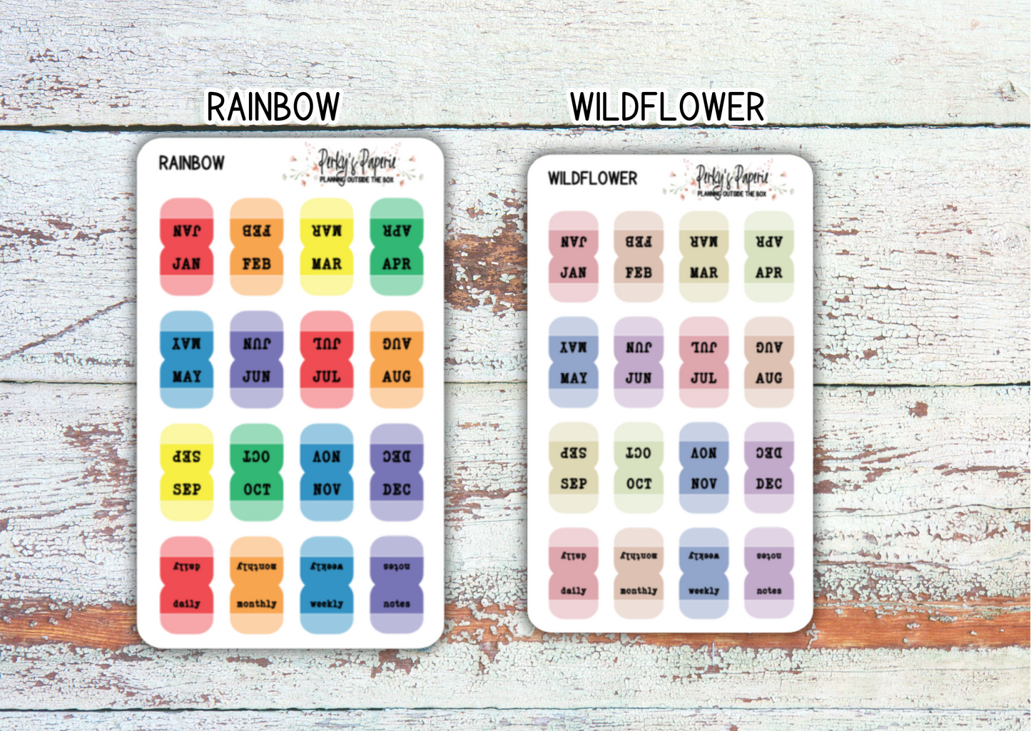 NEW Mini Monthly Planner Tabs Typewriter Font for Hobonichi Cousin, Hobonichi Weeks, Journals and more For Your Planner Set Up