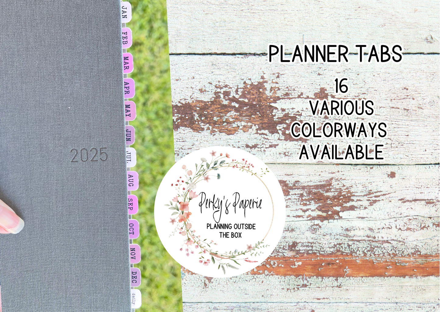 NEW Mini Monthly Planner Tabs Typewriter Font for Hobonichi Cousin, Hobonichi Weeks, Journals and more For Your Planner Set Up