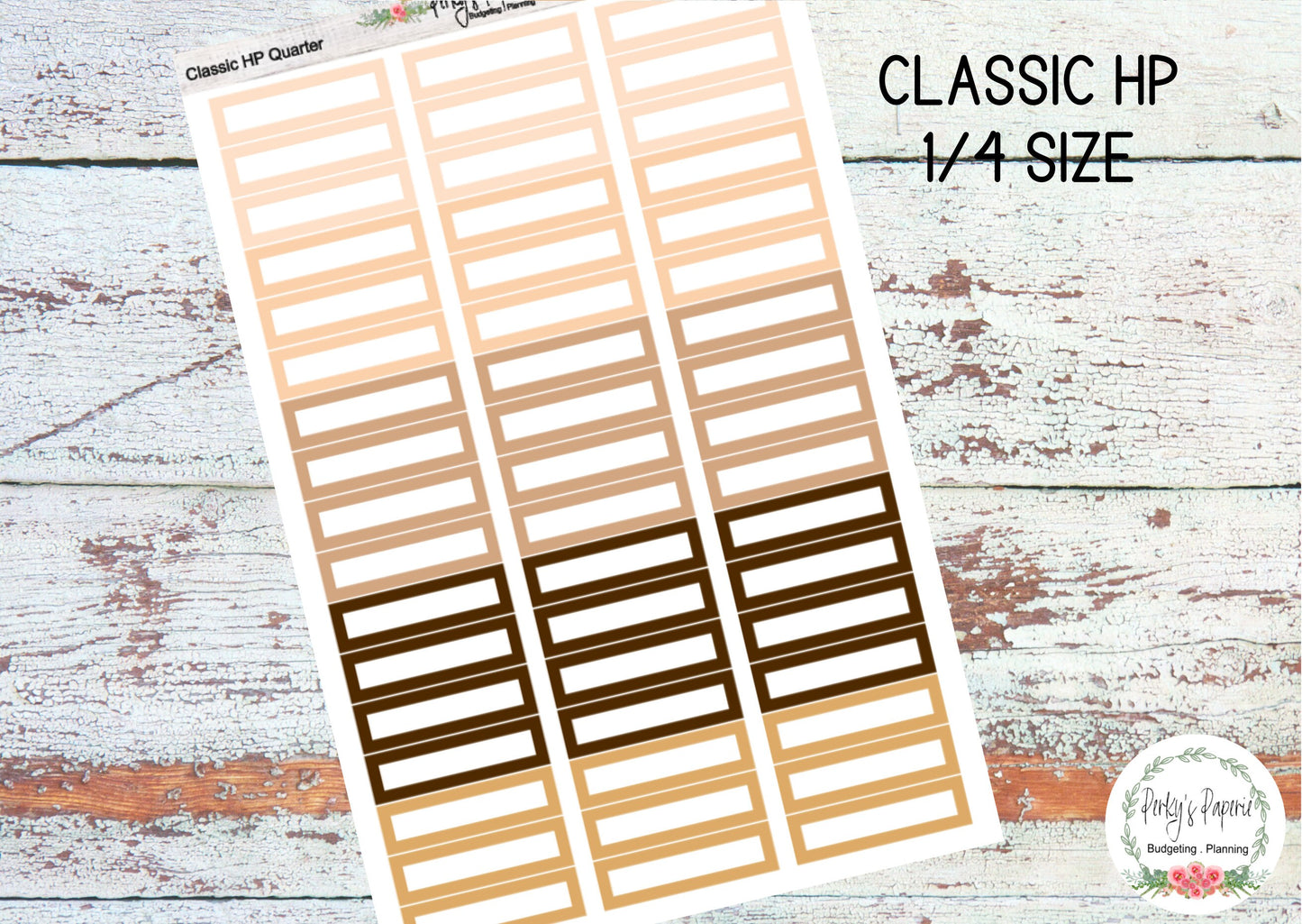 Boho Neutral Classic HP Colorful Planner Boxes | Colorful Boxes | Functional Planner Stickers | Budget Boxes | Planner Boxes