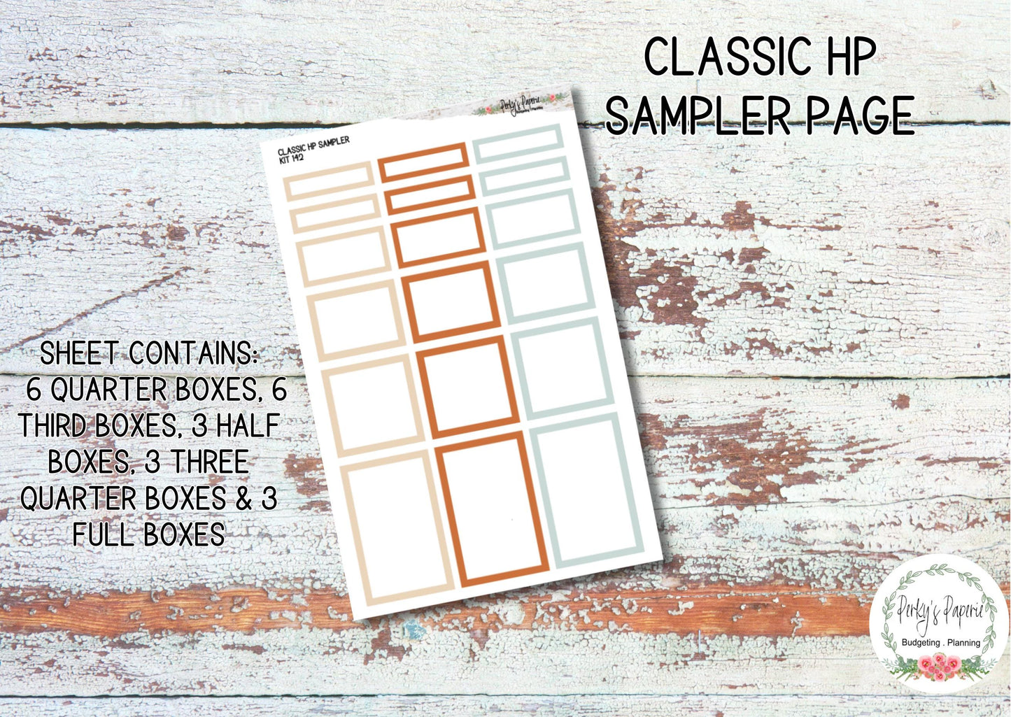 Classic HP Sampler Kit 142 Fall Days | Functional Planner Stickers | Budget Boxes | Planner Box Stickers | EC | Makselife