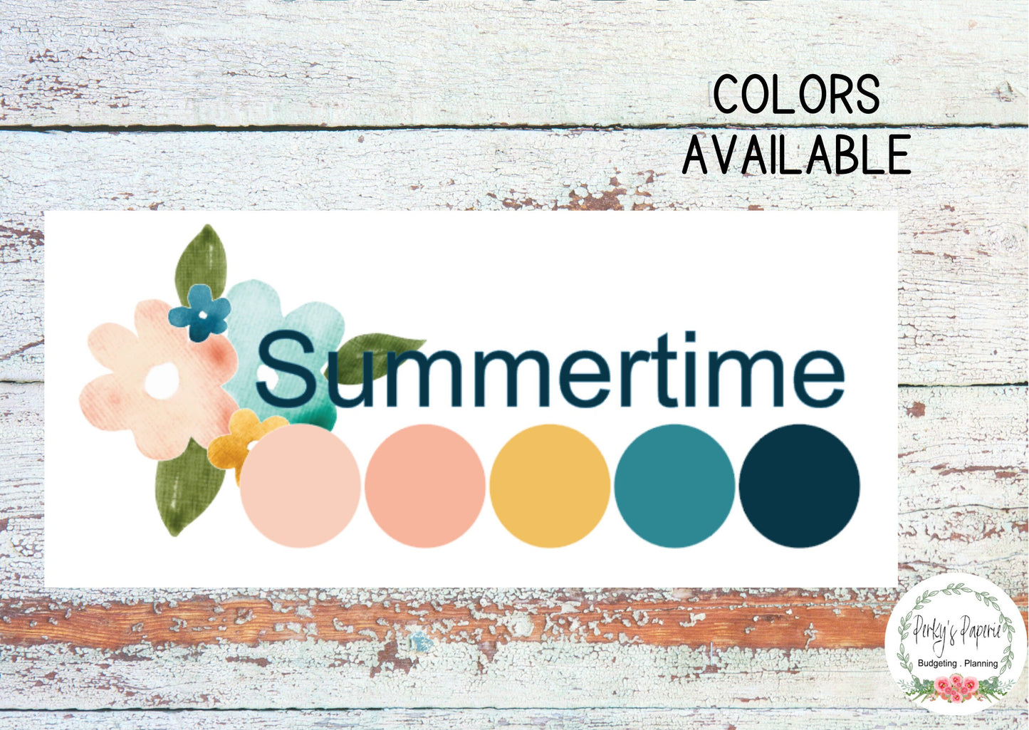 Summertime Mini HP Vertical Colorful Planner Boxes | Functional Planner Stickers | Budget Boxes | Planner Box Stickers