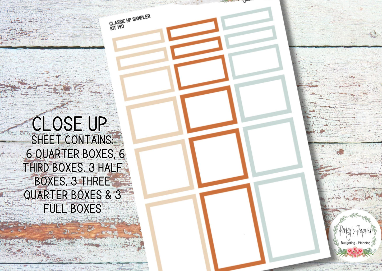 Classic HP Sampler Kit 142 Fall Days | Functional Planner Stickers | Budget Boxes | Planner Box Stickers | EC | Makselife