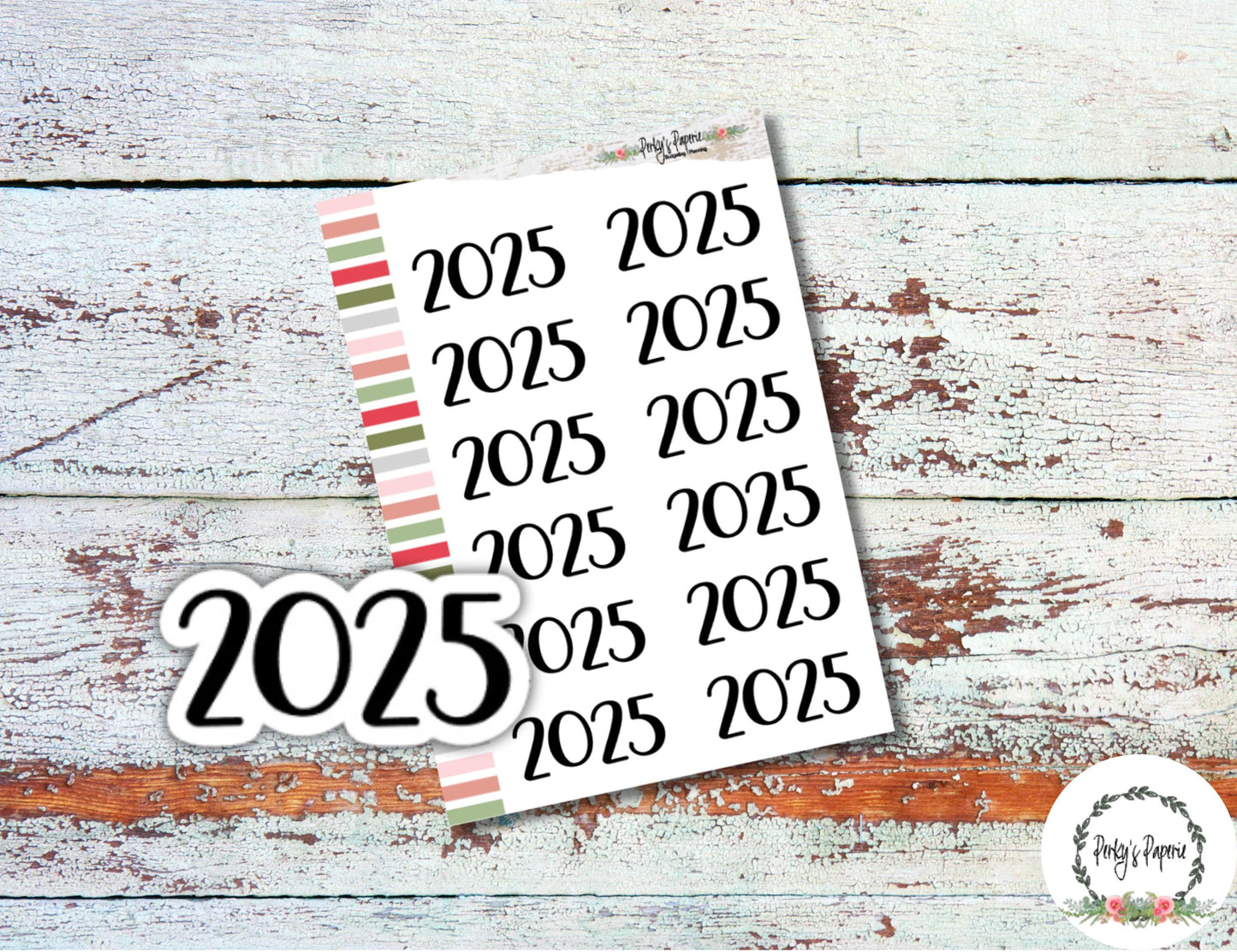 2025 Year Script Planner Stickers