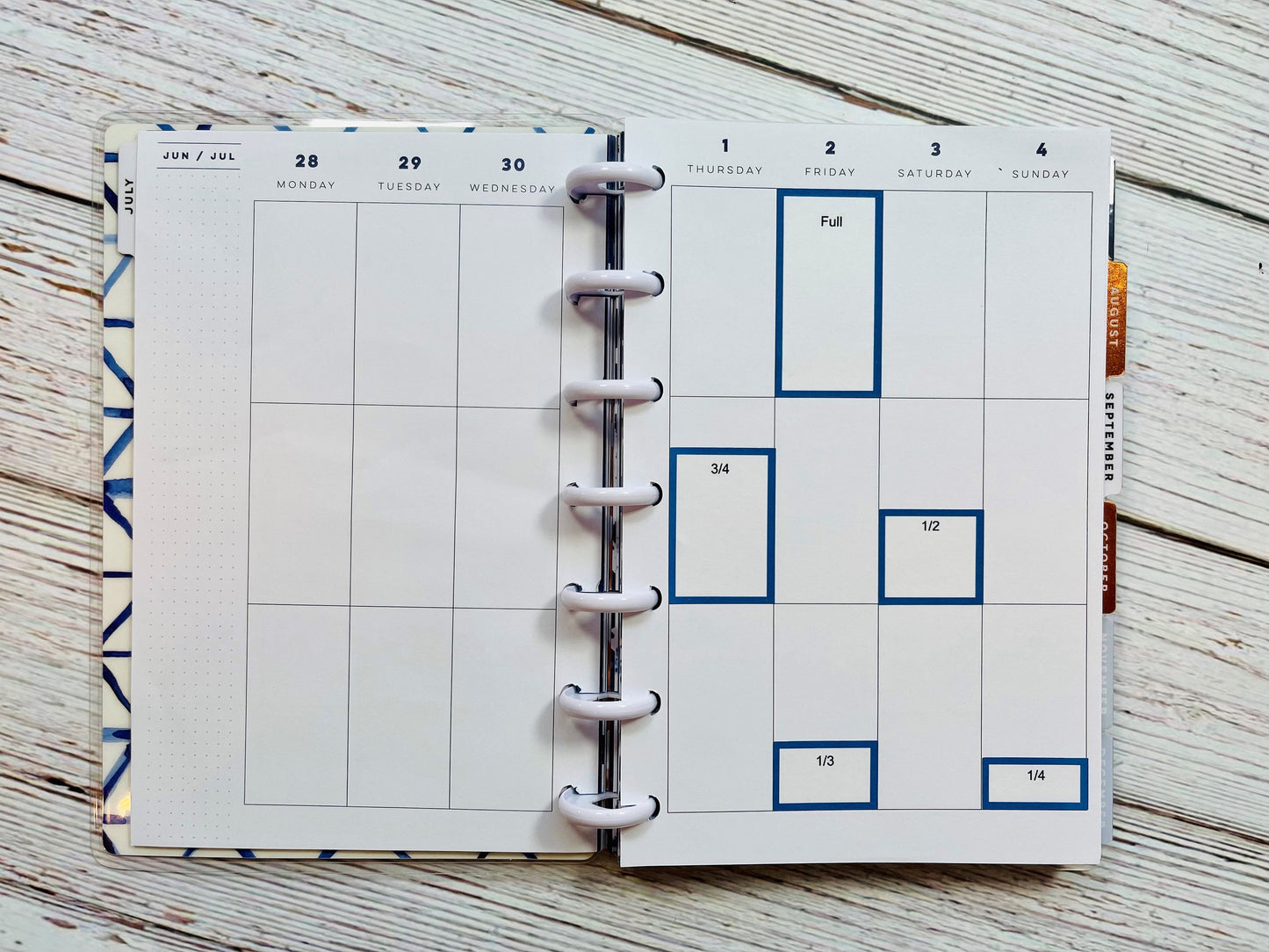 Strawberry Summer 1" Mini HP Sample Planner Boxes in 4 Different Sizes To Page to Match Kit 166 for Functional Planning