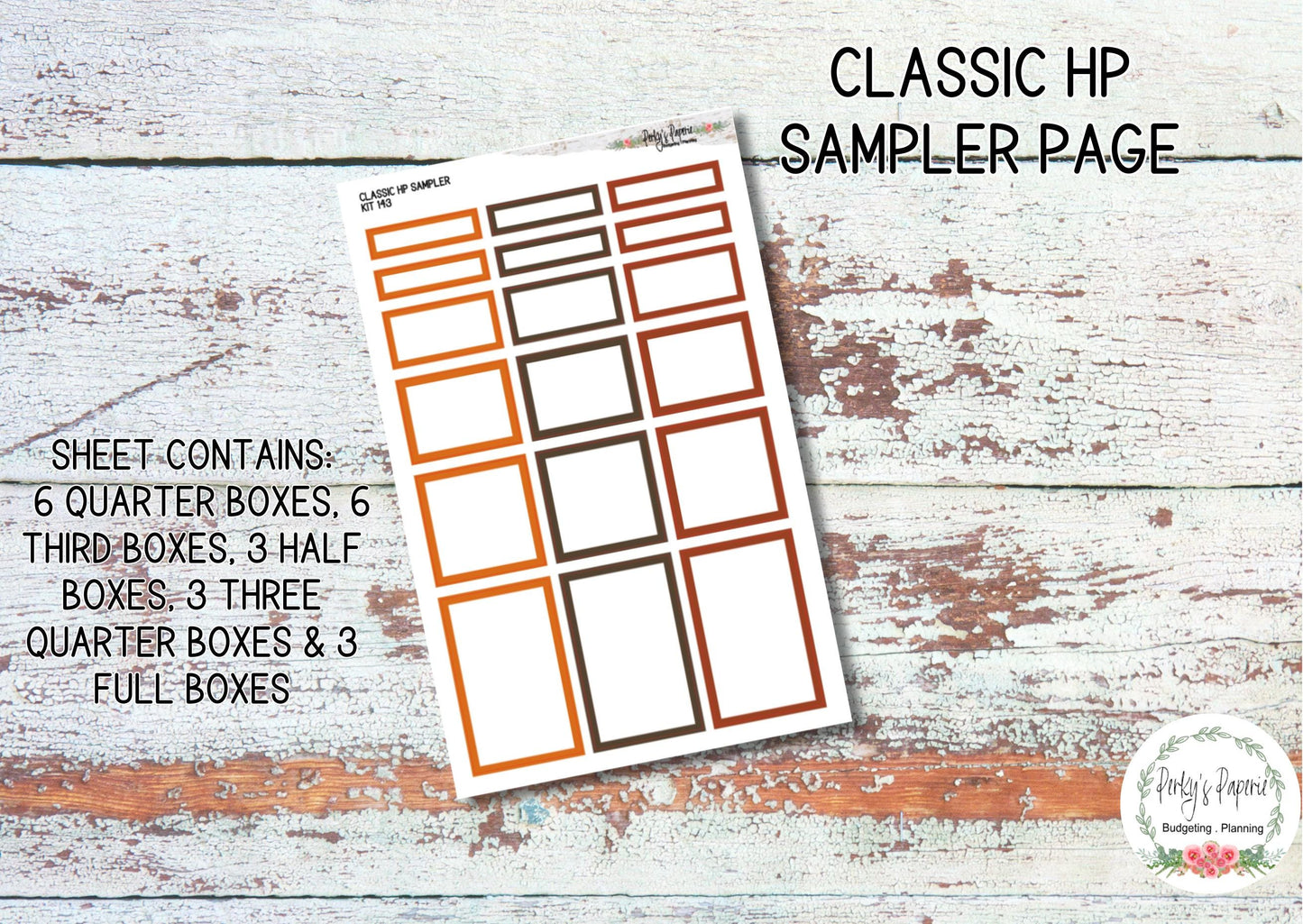 Classic HP Sampler Kit 143 Autumn Feels | Functional Planner Stickers | Budget Boxes | Planner Box Stickers | EC | Makselife