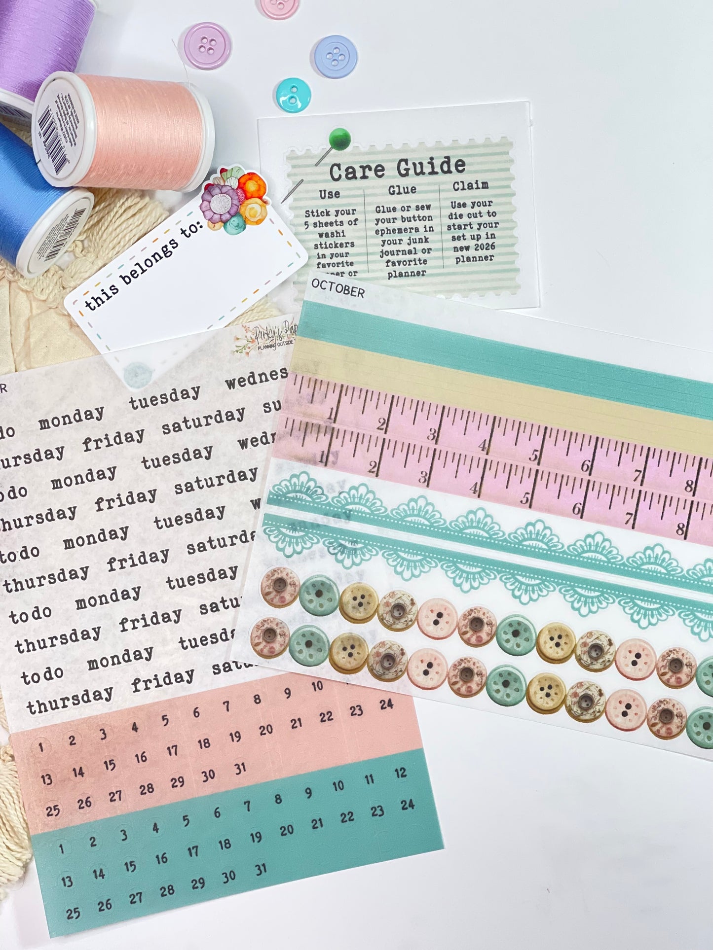 Monthly Sticker Subscription Box – 5 Washi Sticker Sheets + Exclusive Monthly Themed Goodies - Cancel Anytime