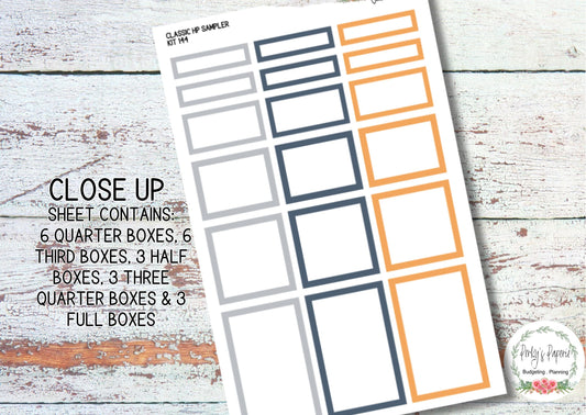 Classic HP Sampler Kit 144 Cozy Autumn | Functional Planner Stickers | Budget Boxes | Planner Box Stickers | EC | Makselife