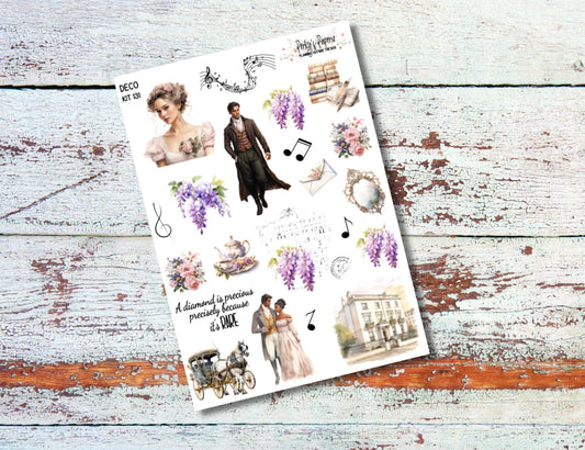 Full Sheet Deco Planner Stickers Kit 131 Penelopes Diary, EC, HP, Hobonichi, Makselife, Take a Note and Hemlock & Oak