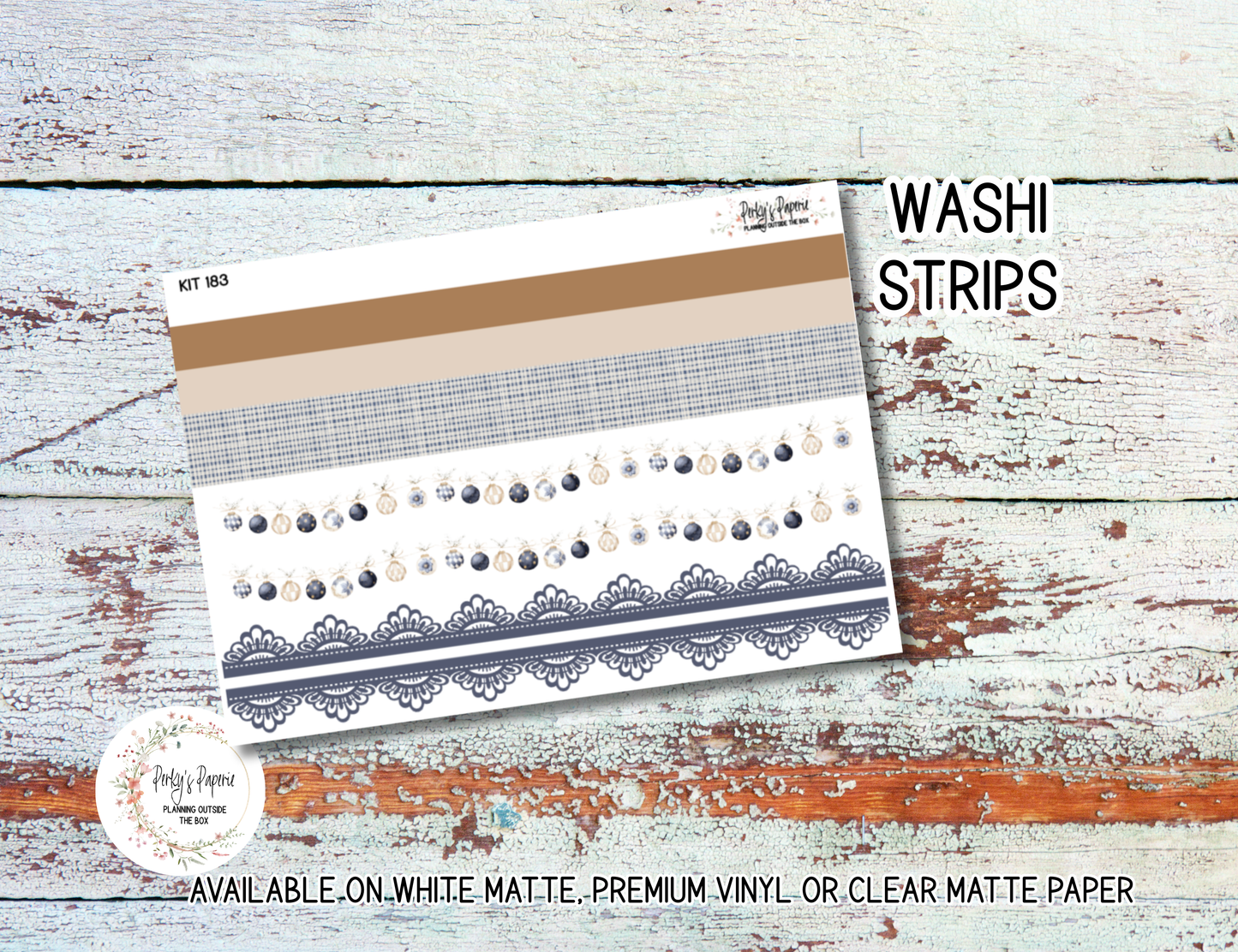 Blue Noel Christmas Planner Sticker Kit 183 | Cozy Winter Santa Stickers for Journaling, Planning & Scrapbooking