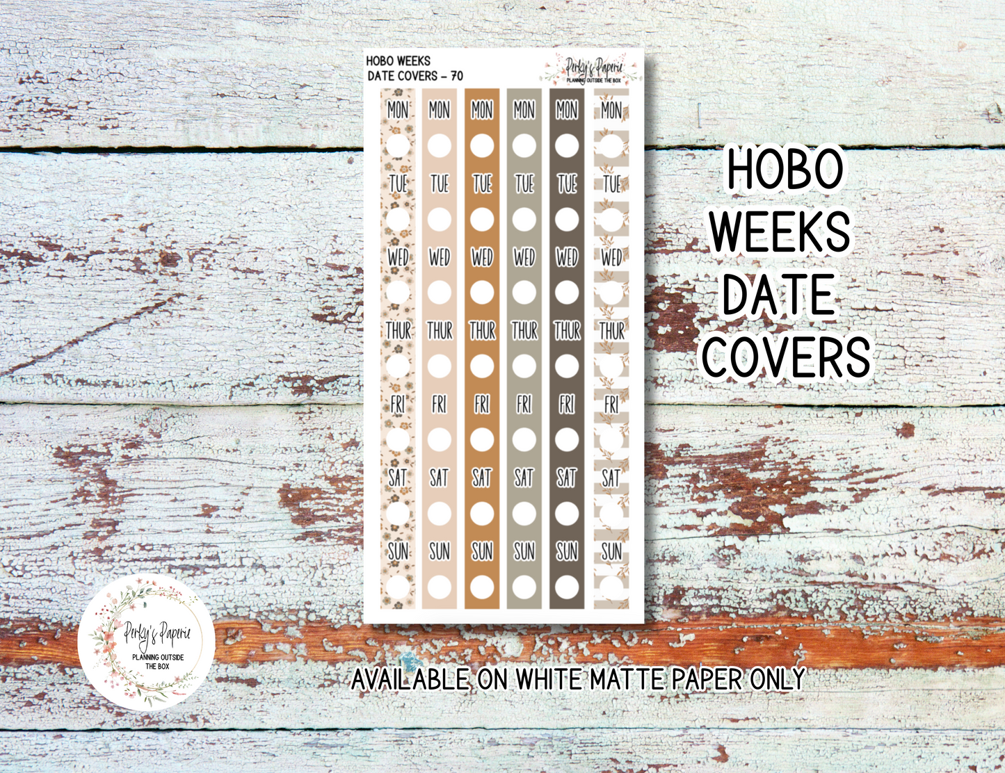 Boho Luna Moth and Florals #70 – Neutral  Planner Stickers Micro Kit