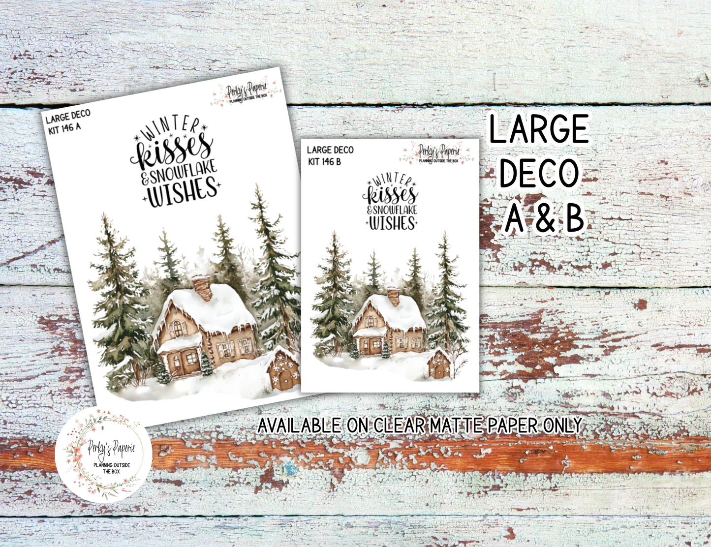 Gingerbread Kisses Christmas Planner Sticker Kit 146 | Cozy Winter Journal Stickers | Holiday Deco & Journaling Kit for Creative Paper Planners and Junk Journals